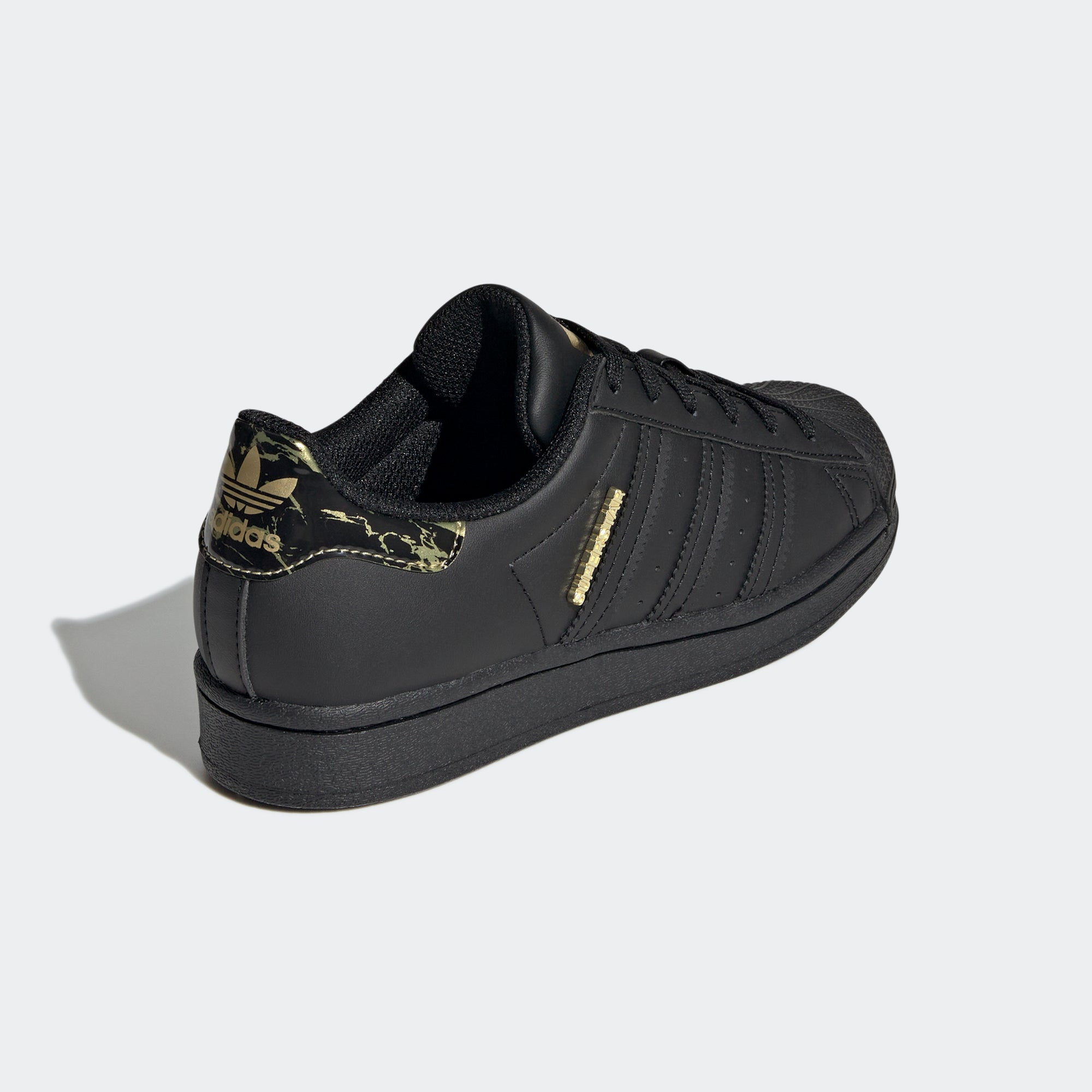 Kids’ adidas Originals Superstar Shoes Black Gold