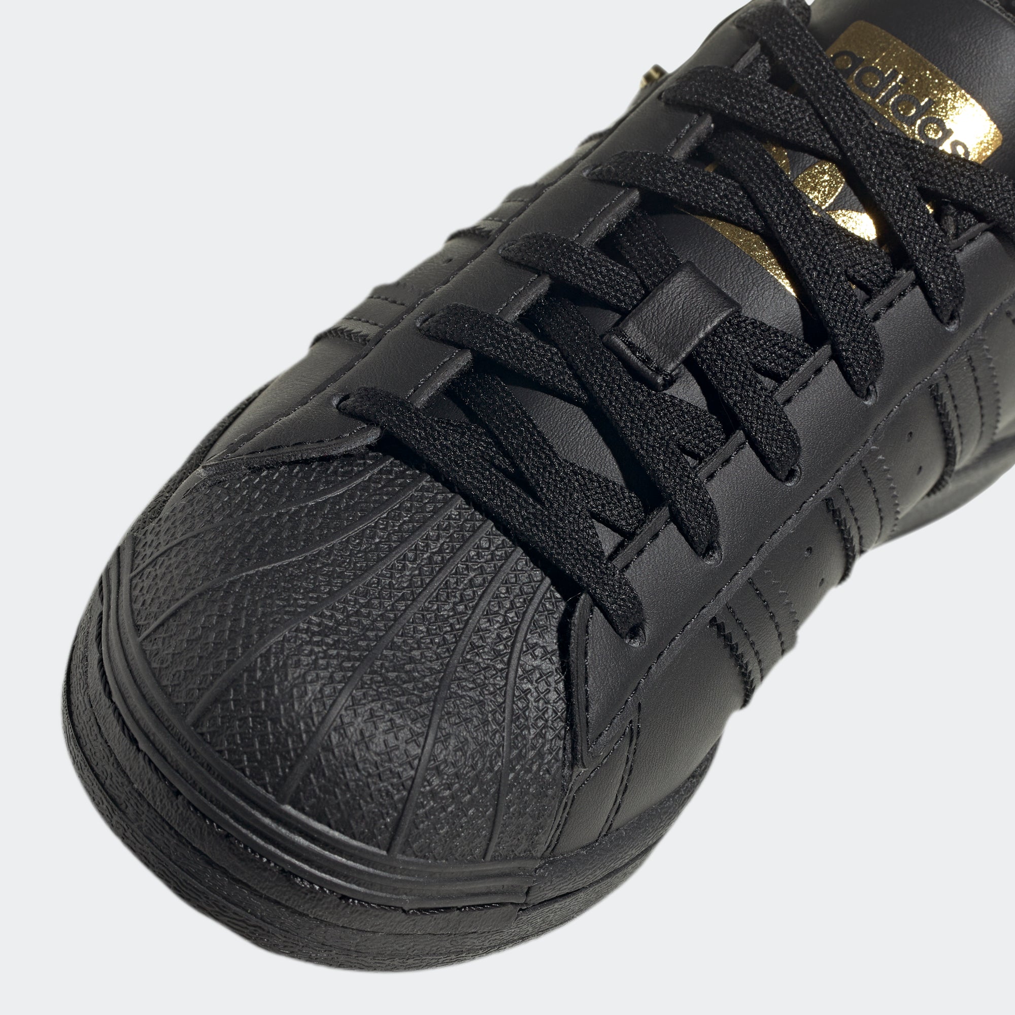 Kids’ adidas Originals Superstar Shoes Black Gold