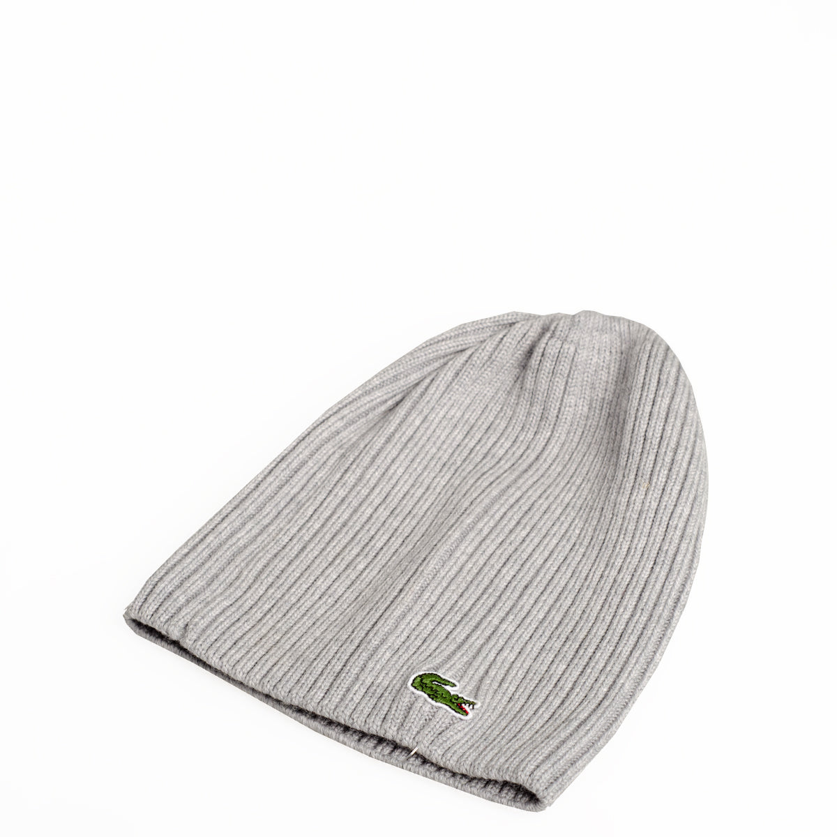 lacoste ribbed wool beanie