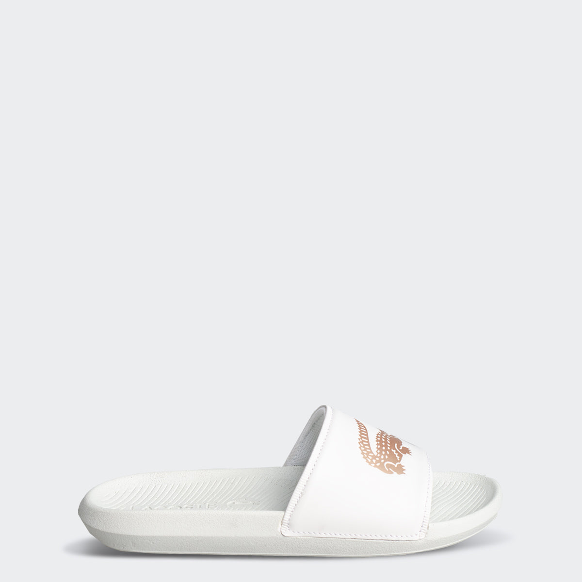 lacoste white slides