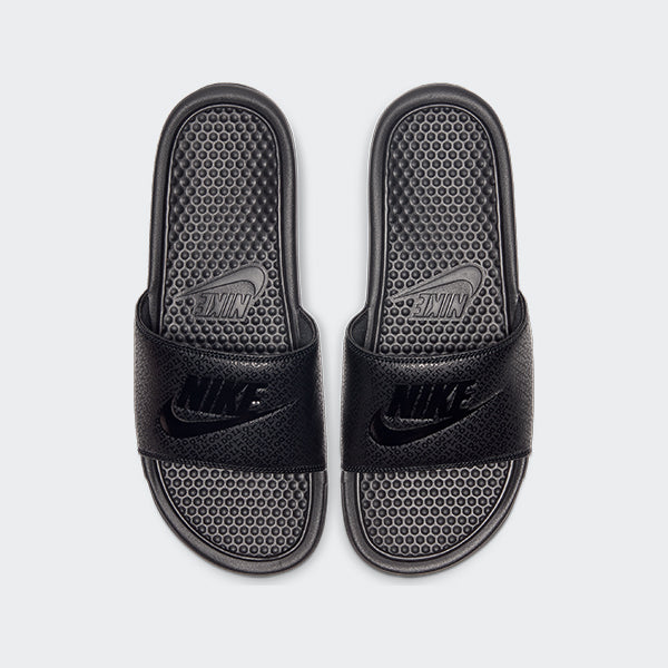 nike benassi all black