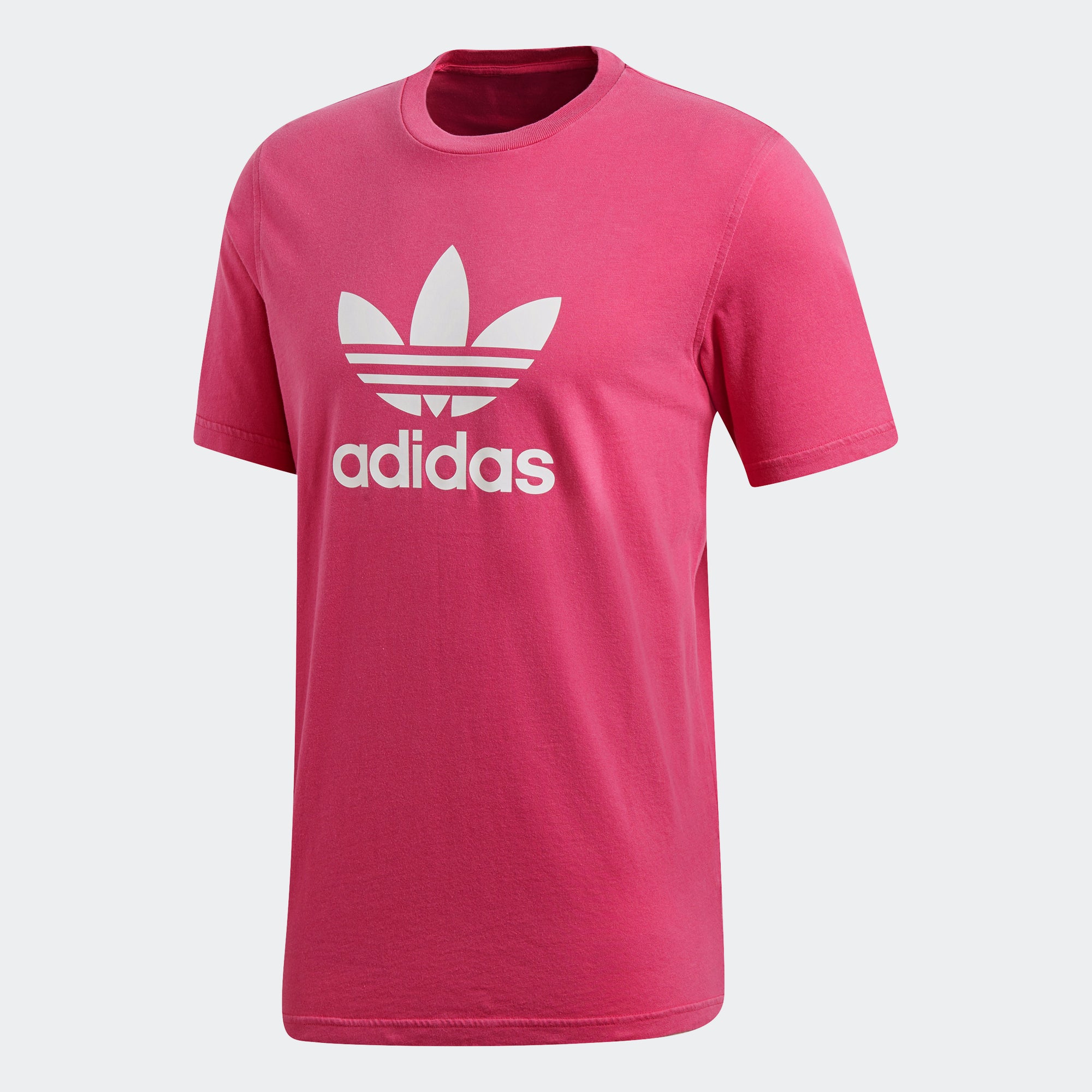 adidas trefoil pink t shirt