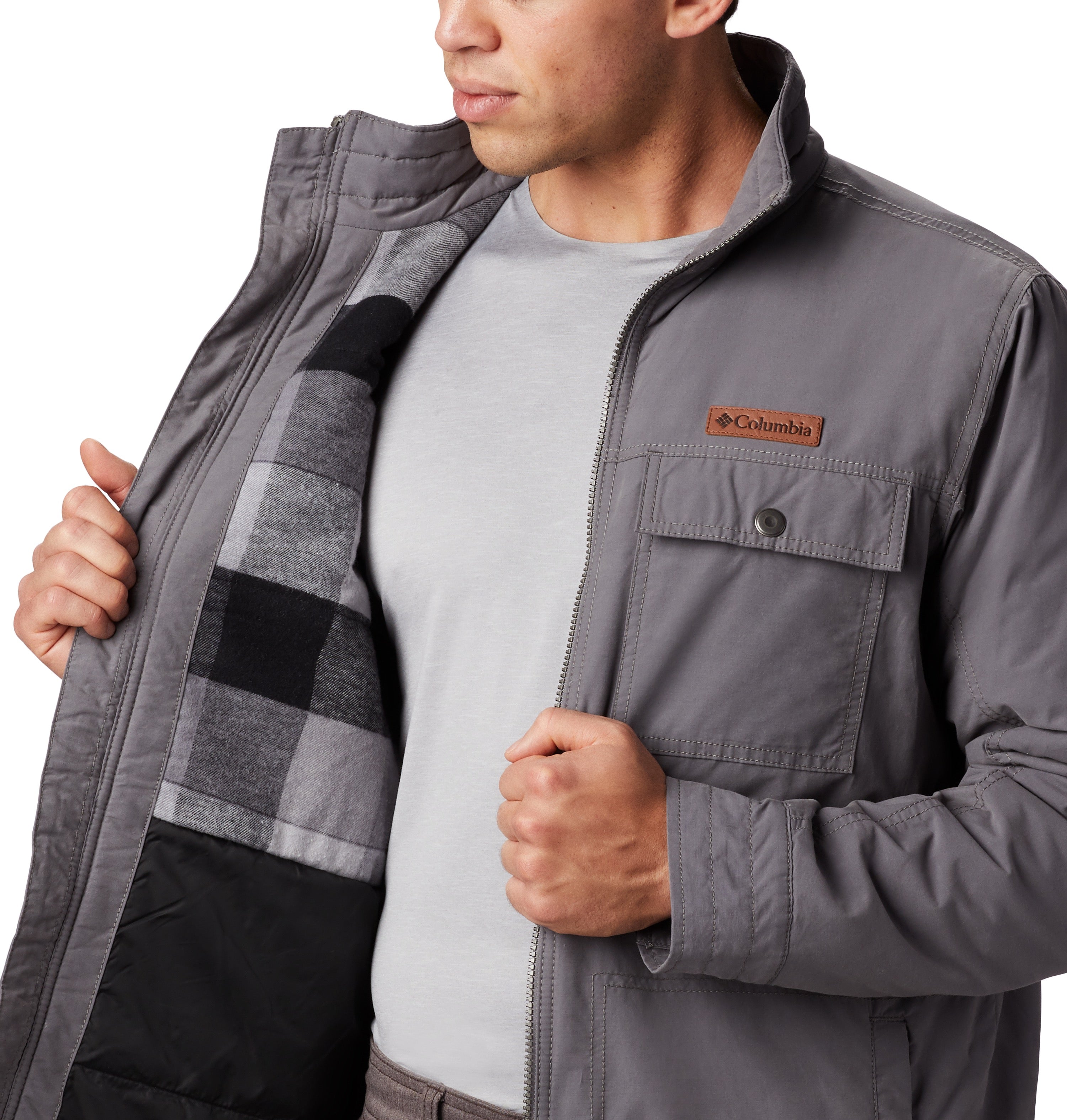 mens gray columbia jacket