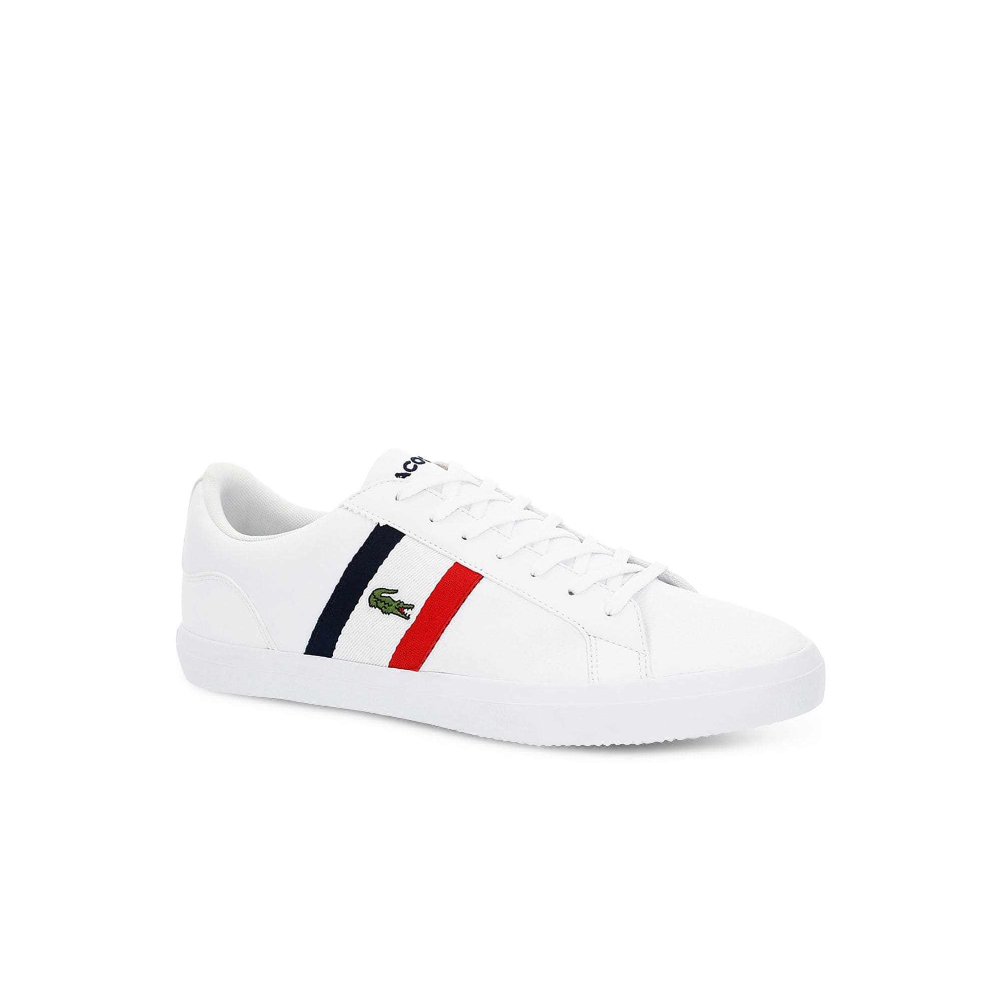 lacoste white leather trainers