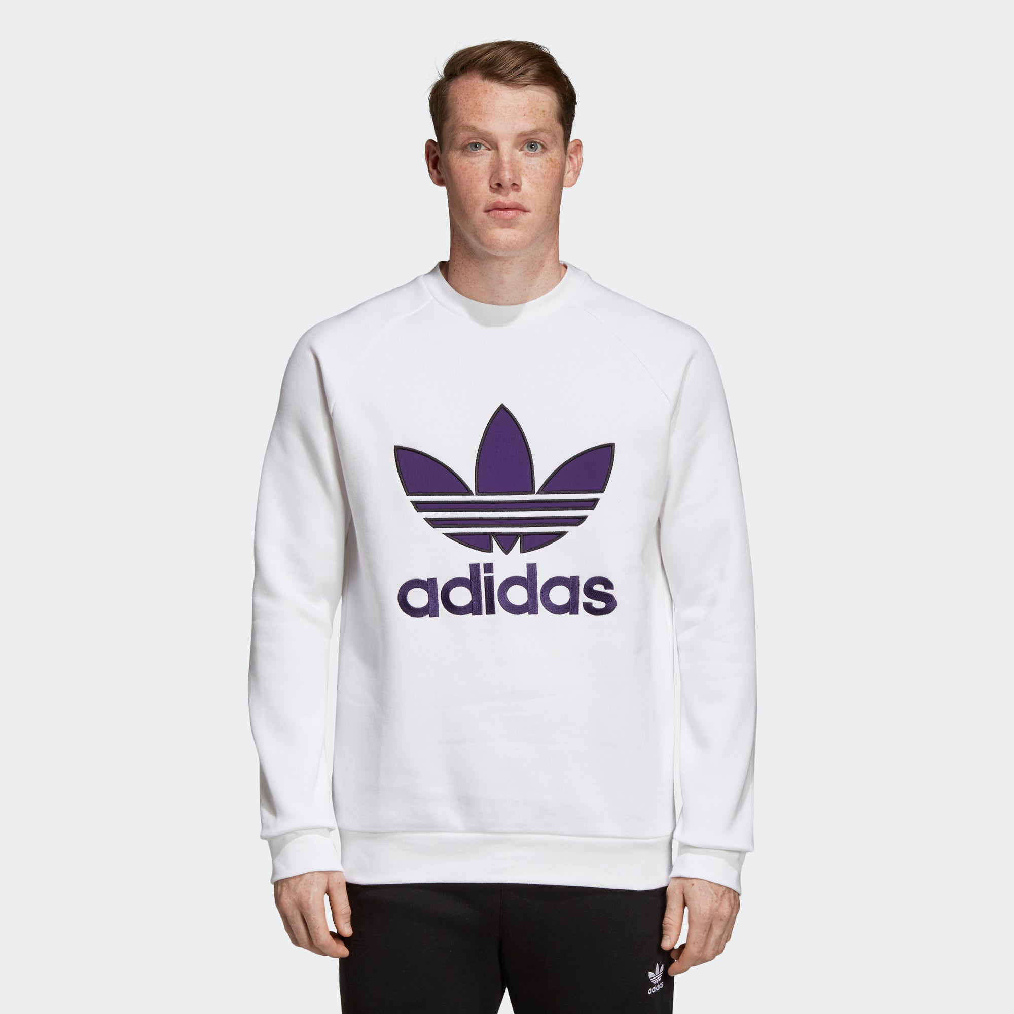 adidas originals applique trefoil sweatshirt
