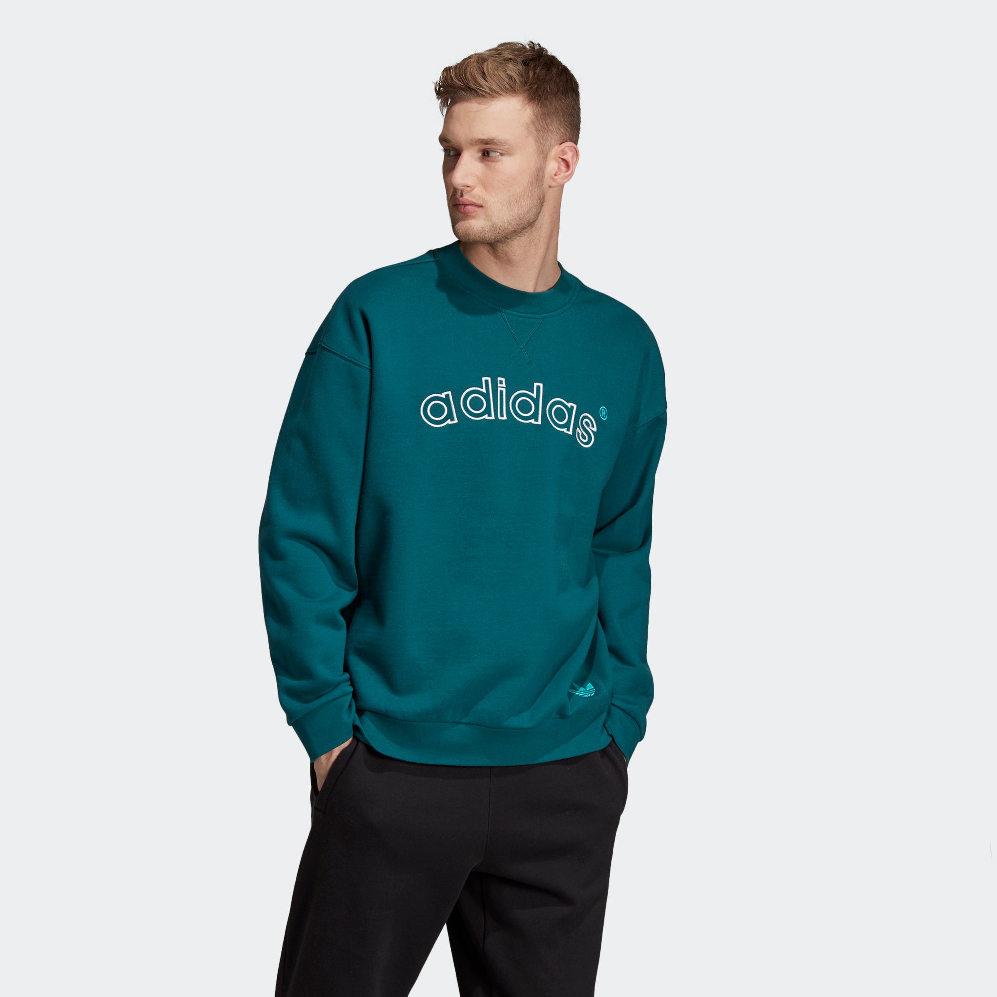 green and white adidas sweatshirt