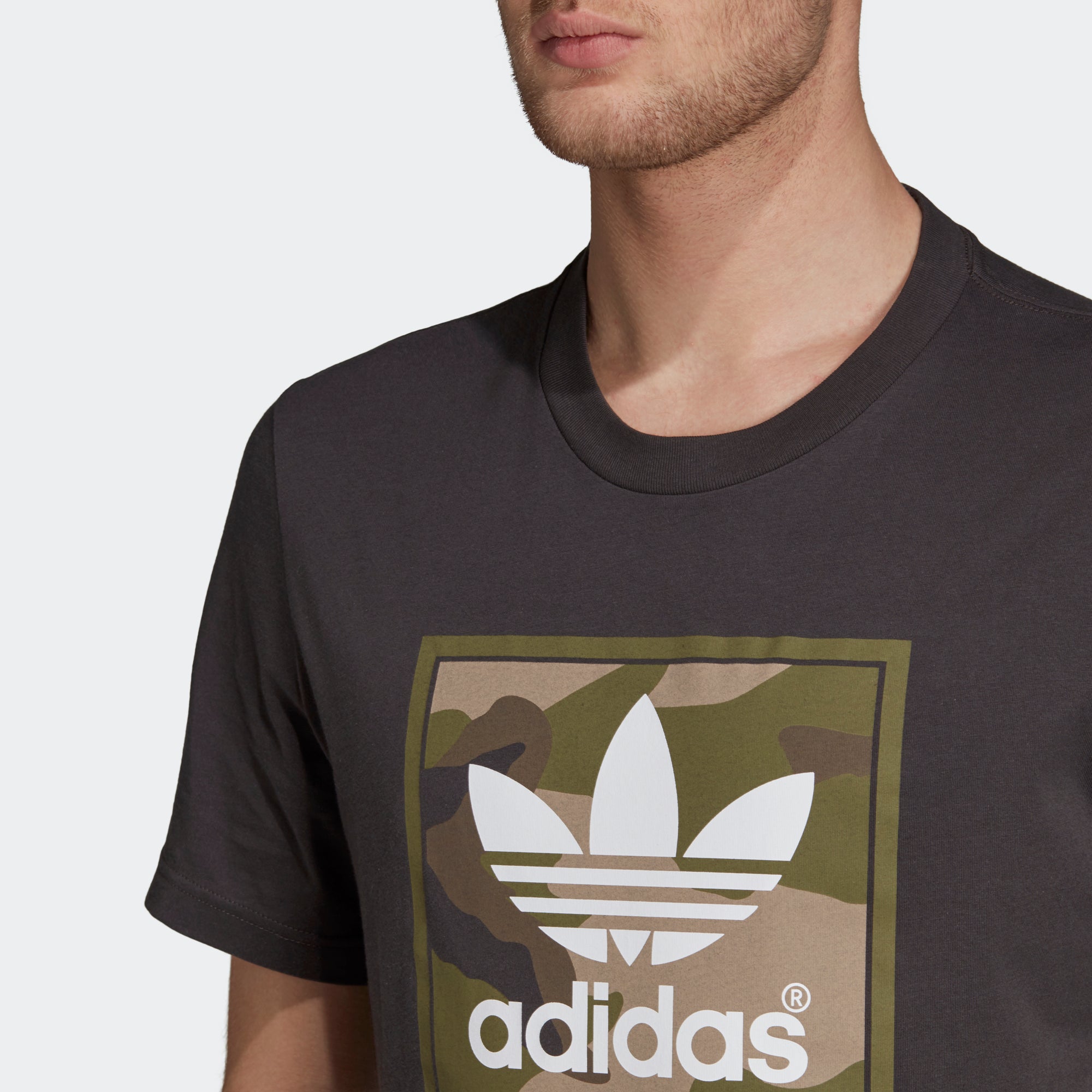 adidas camo label tee