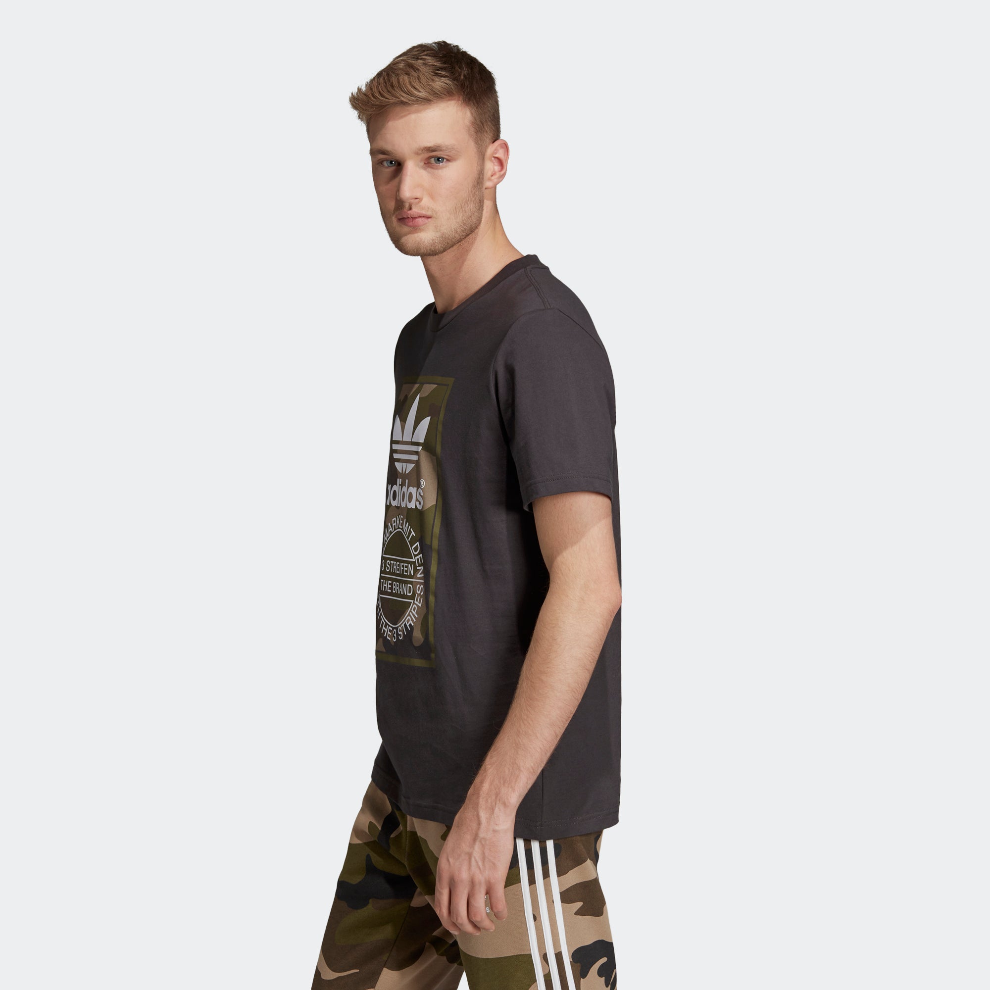 adidas camo label tee