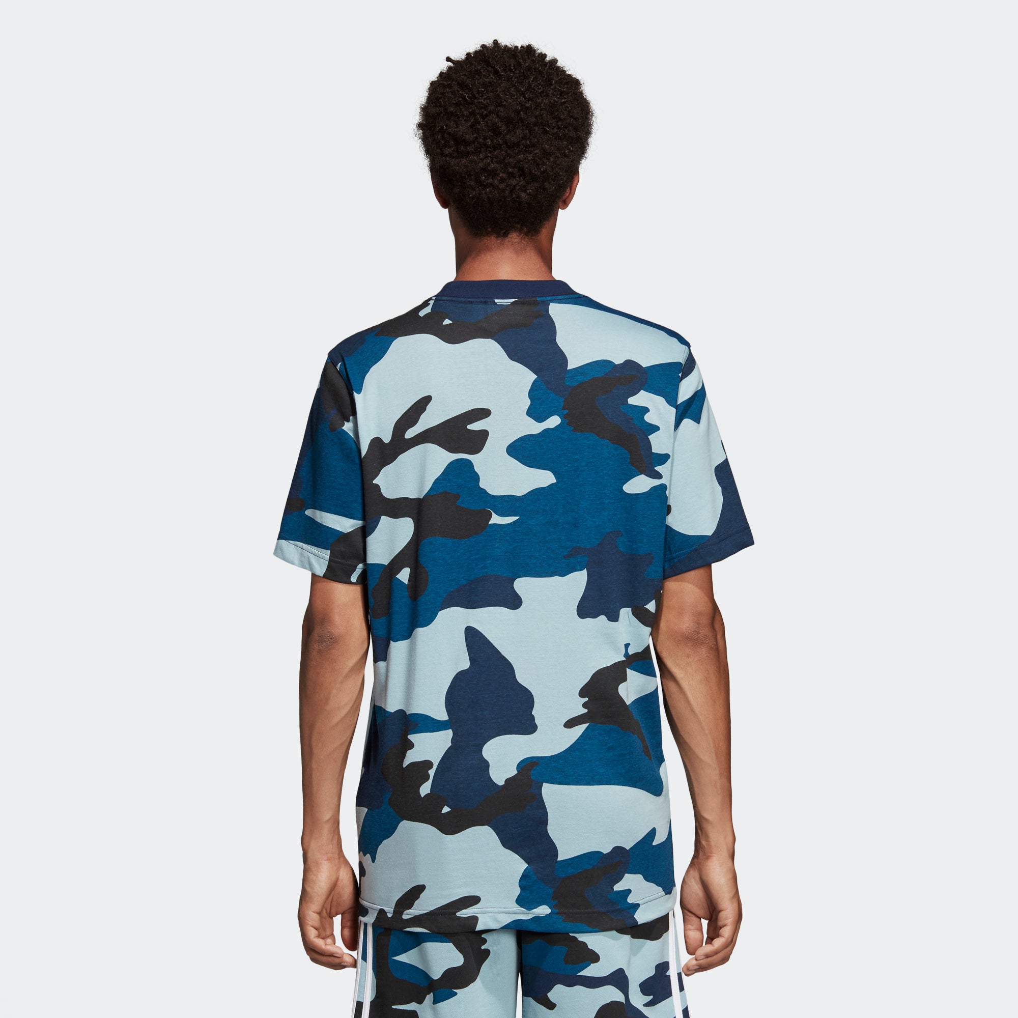 adidas Camouflage Trefoil Tee Collegiate Navy DV2074 | Chicago City Sports