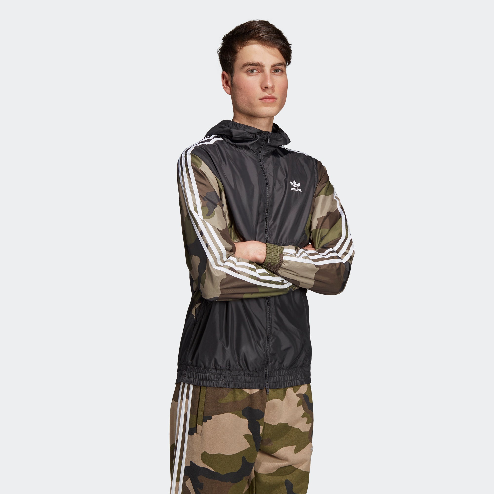 adidas camouflage windbreaker