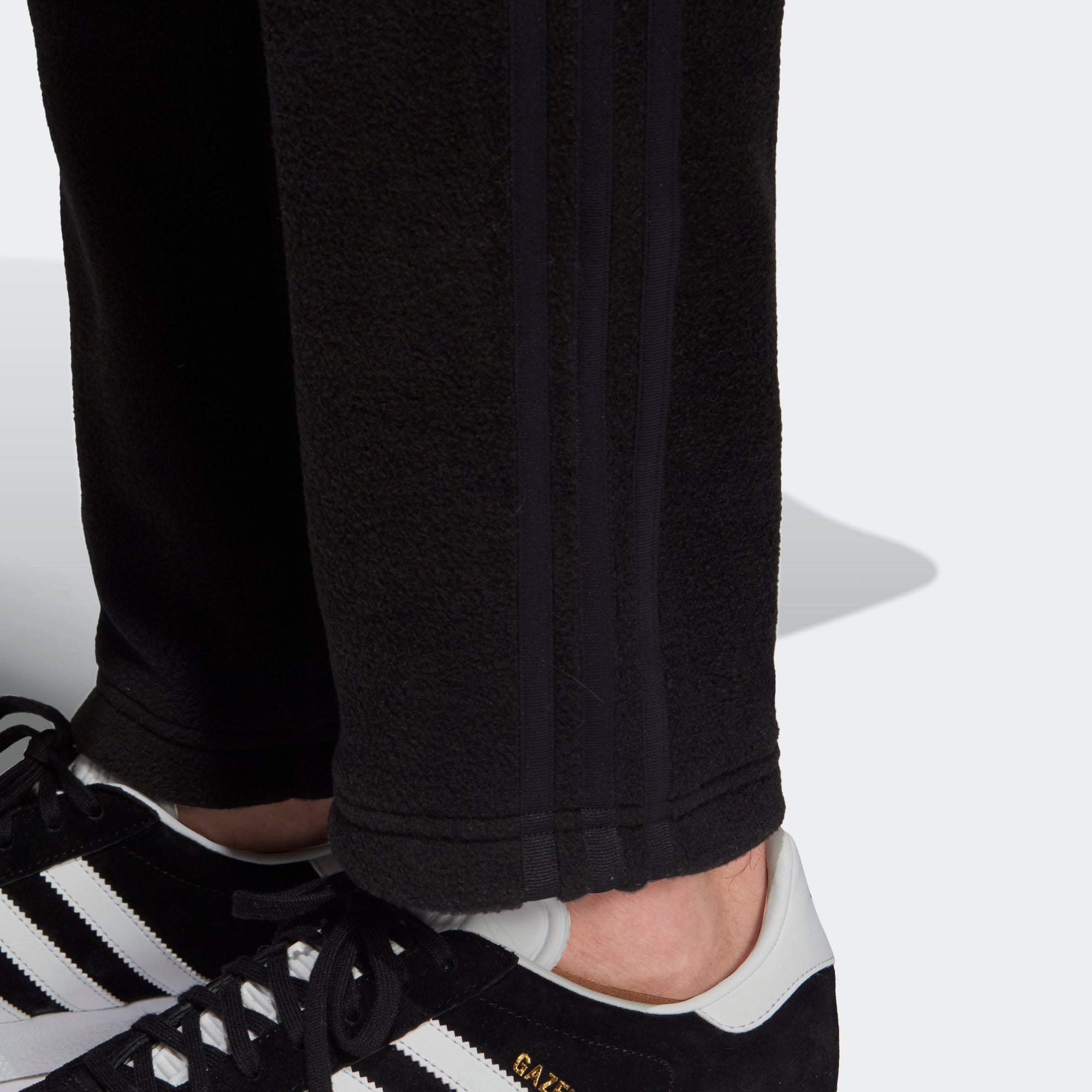 black adidas fleece pants