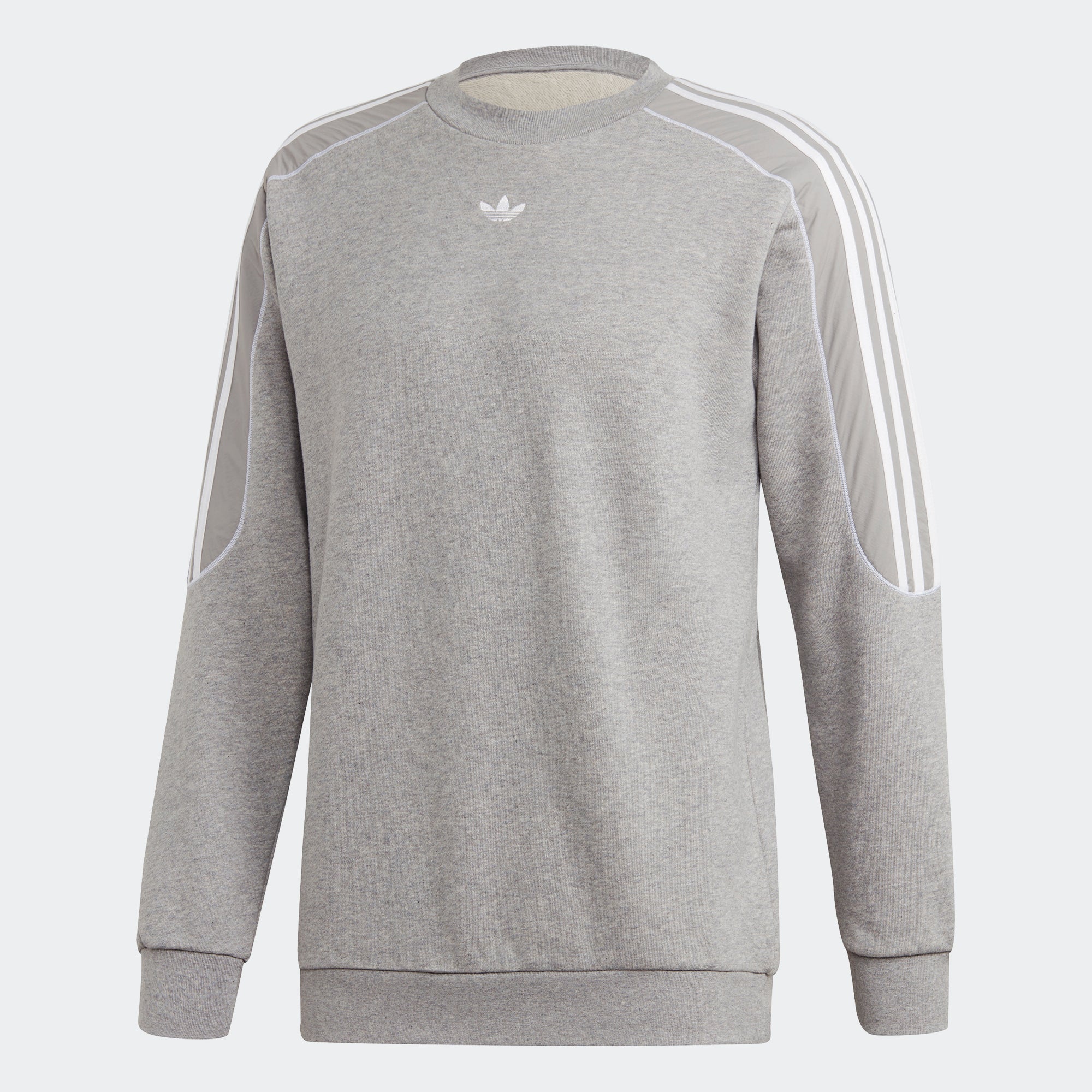 gray adidas crew neck sweatshirt