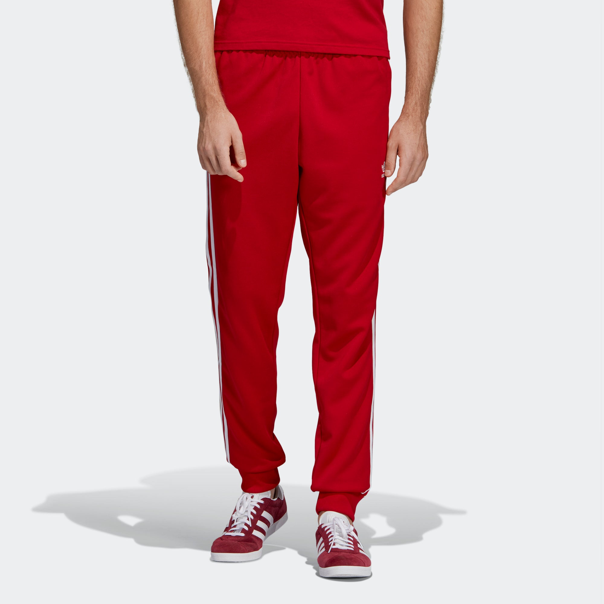 adidas sst track pants womens red