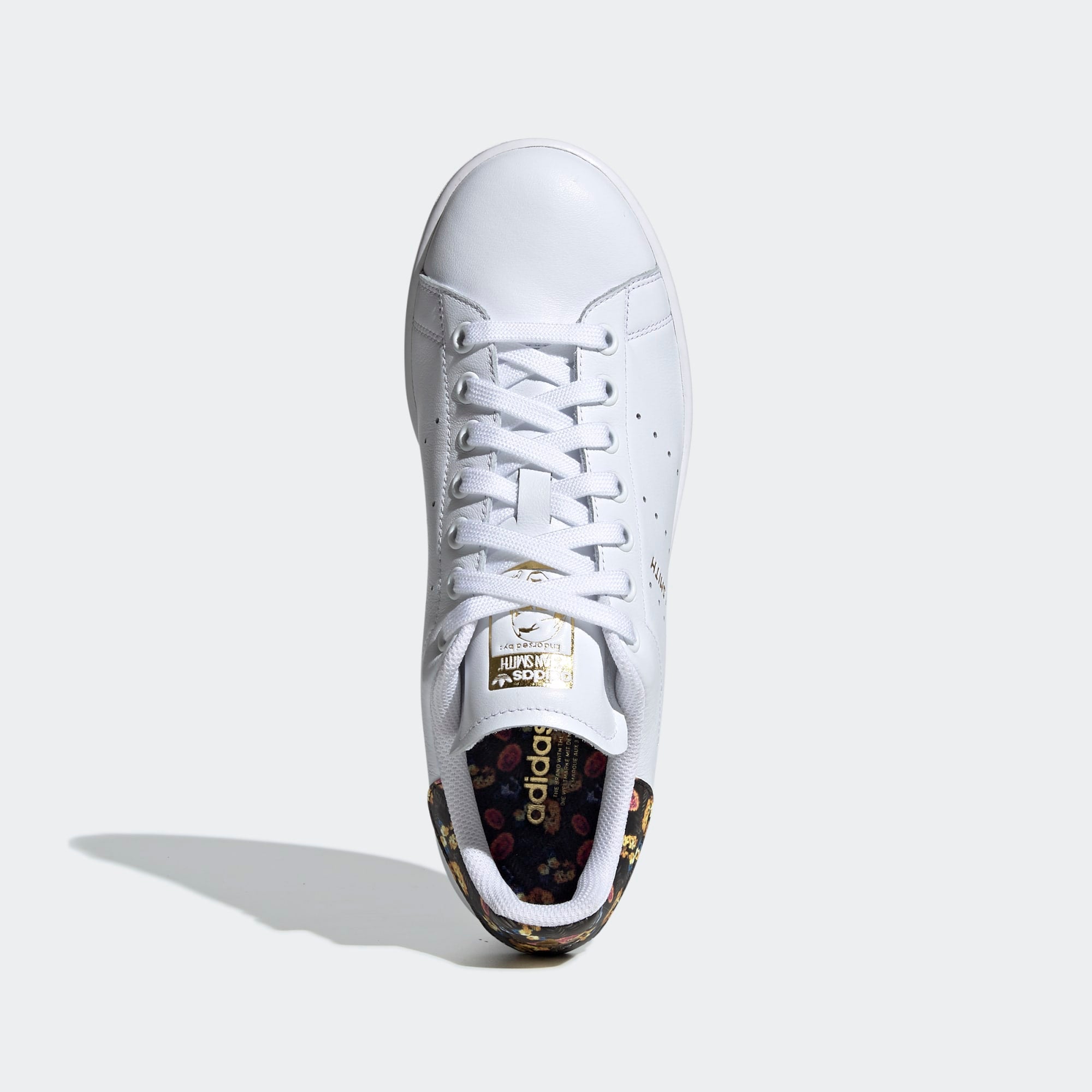 adidas originals tfl stan smith in white and gold
