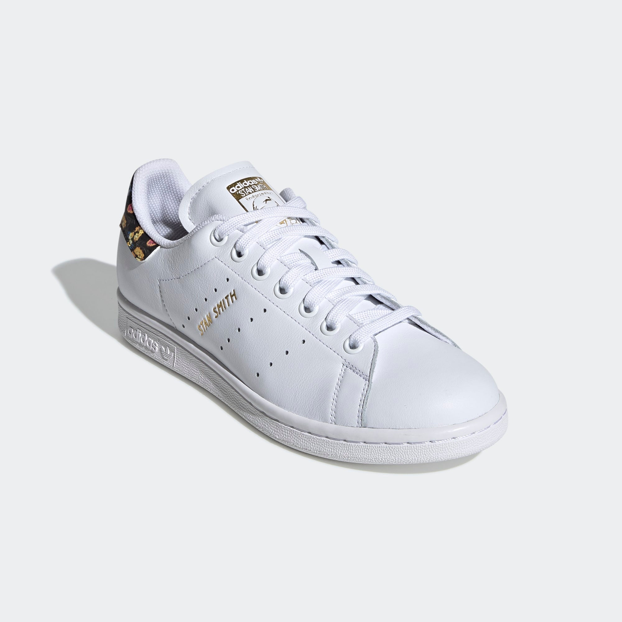 adidas originals tfl stan smith in white and gold