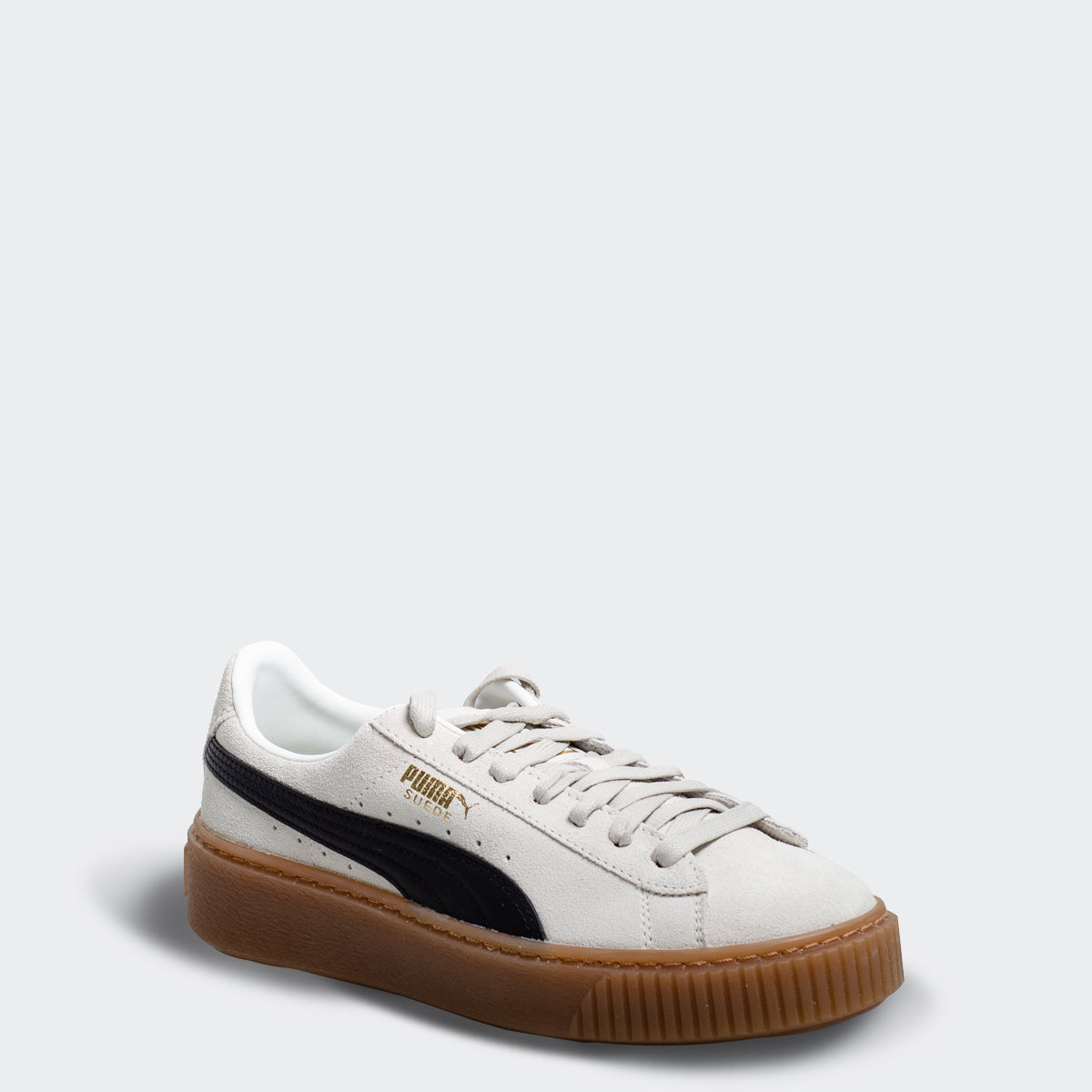 puma suede white platform