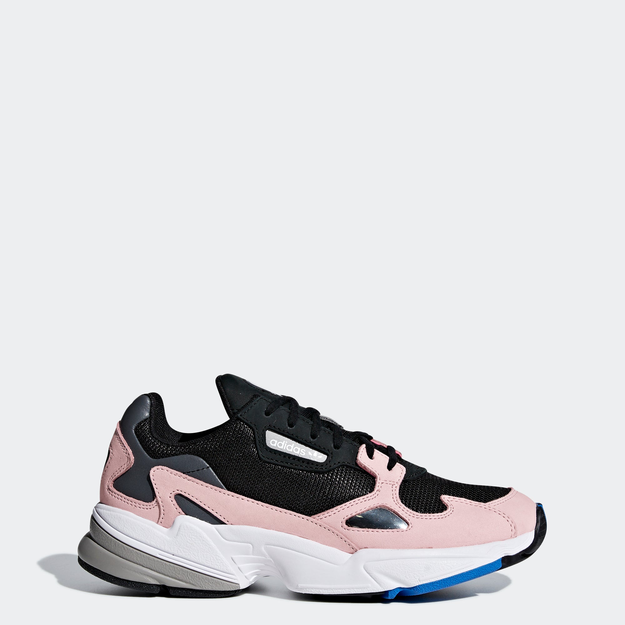 adidas originals falcon trainer in black and pink