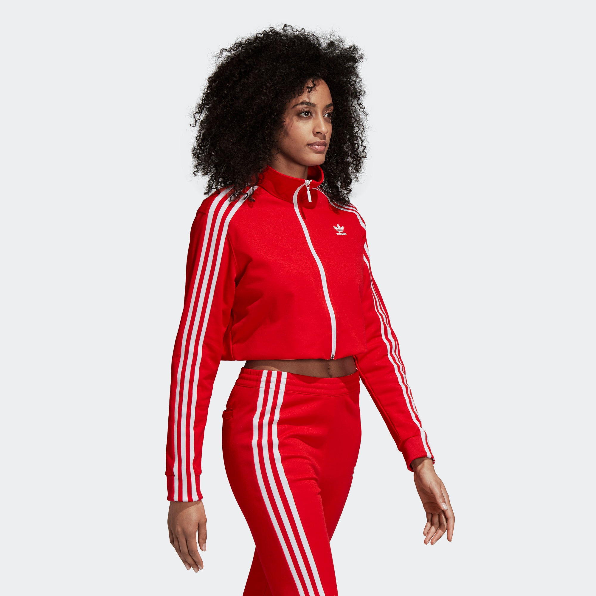 red adidas track jacket women's