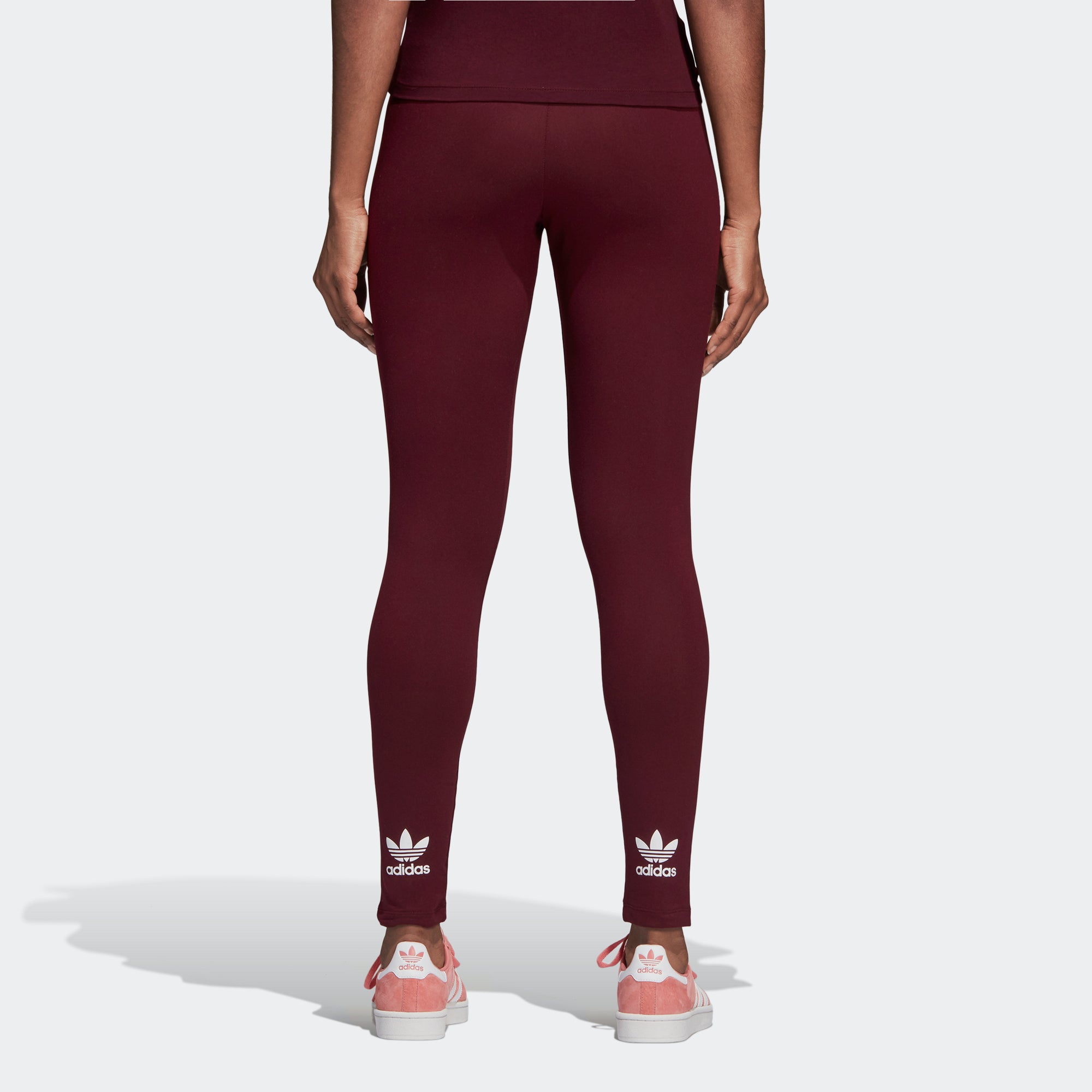 womens burgundy adidas leggings