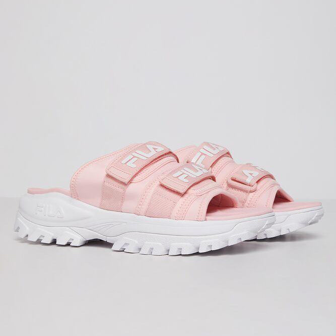 pink filas slides