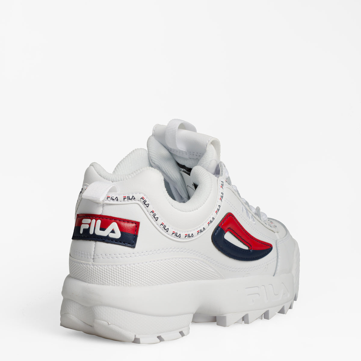 women's fila disruptor ii 2 premium repeat white navy red