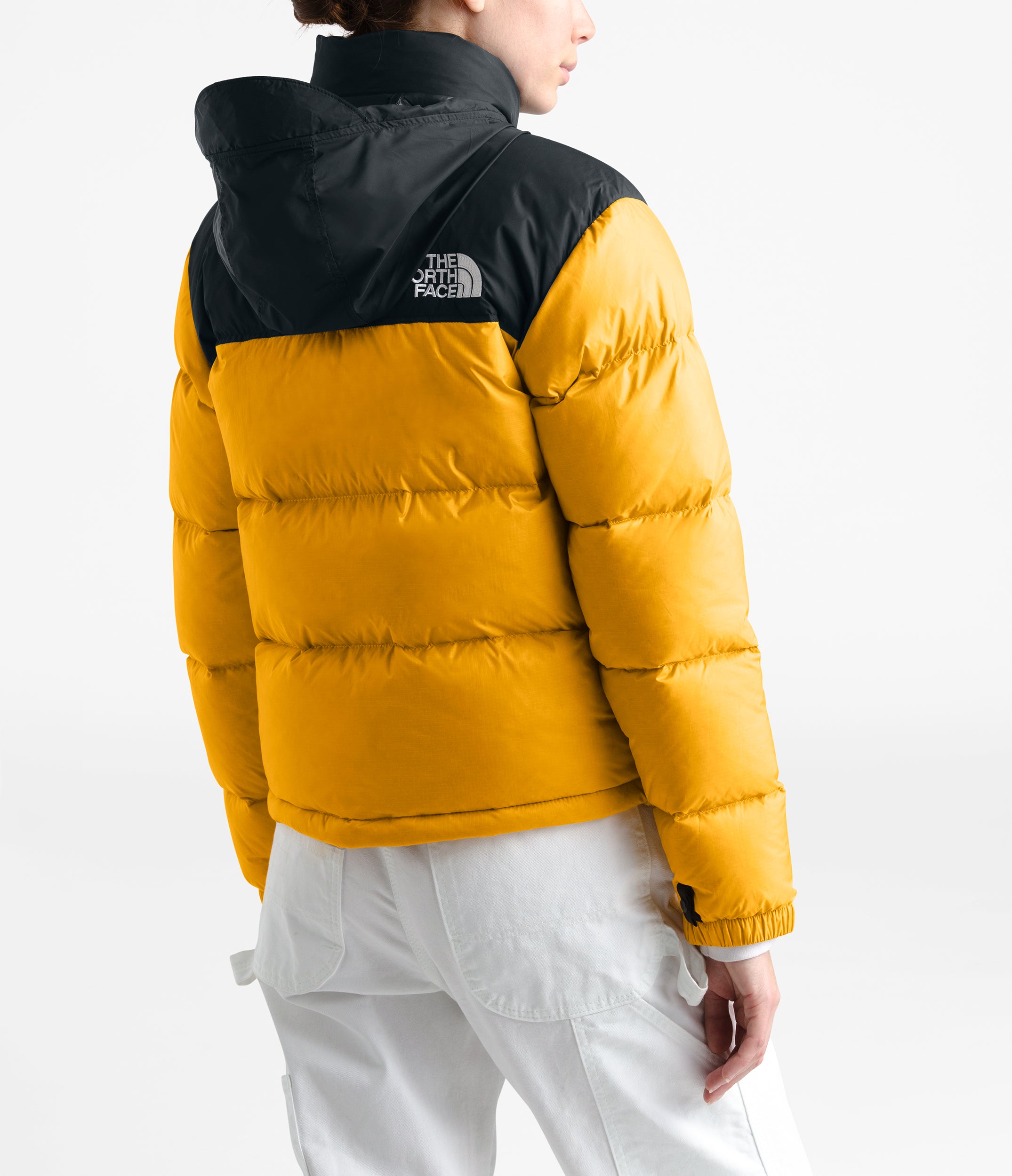 the north face nuptse jacket yellow