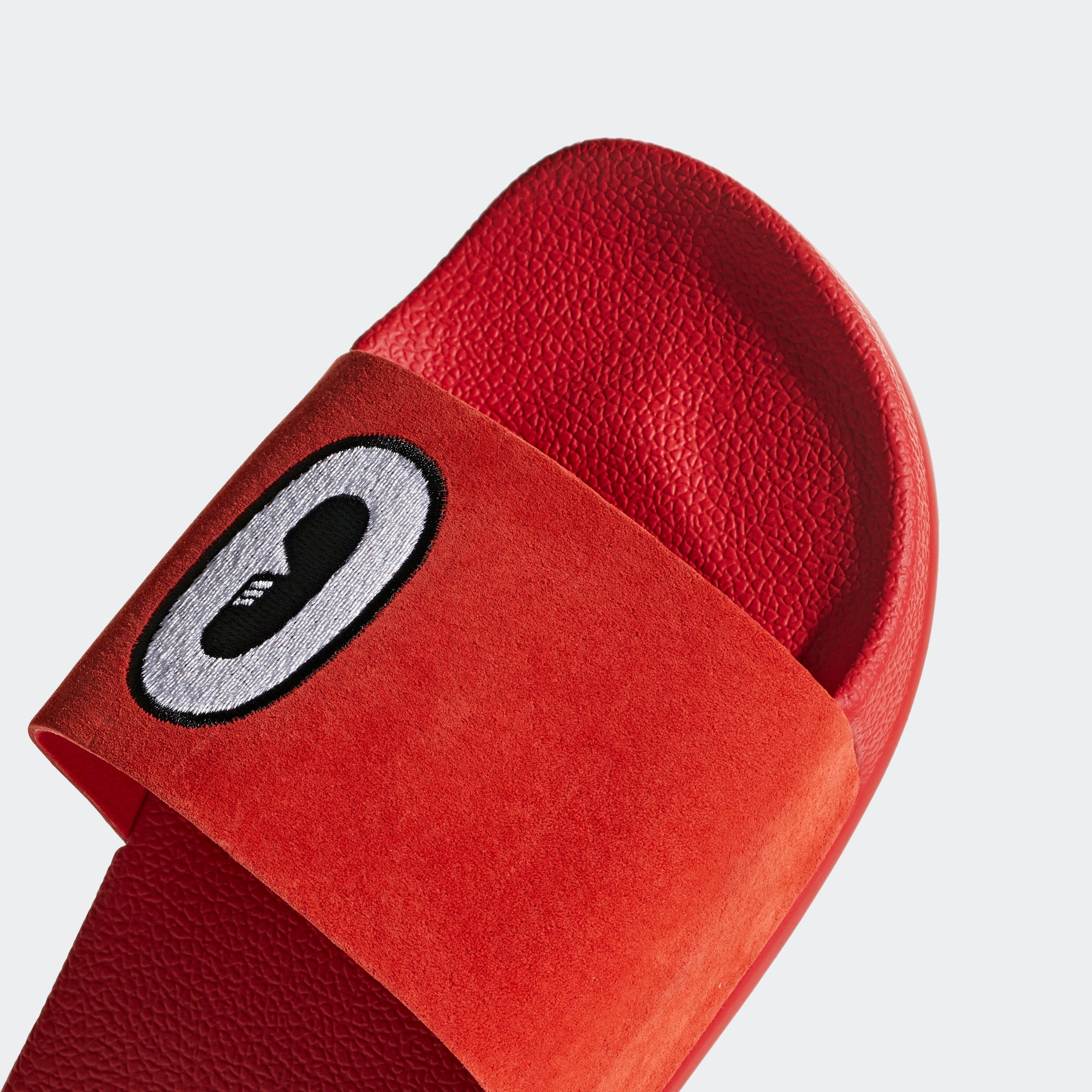 adidas red slides womens