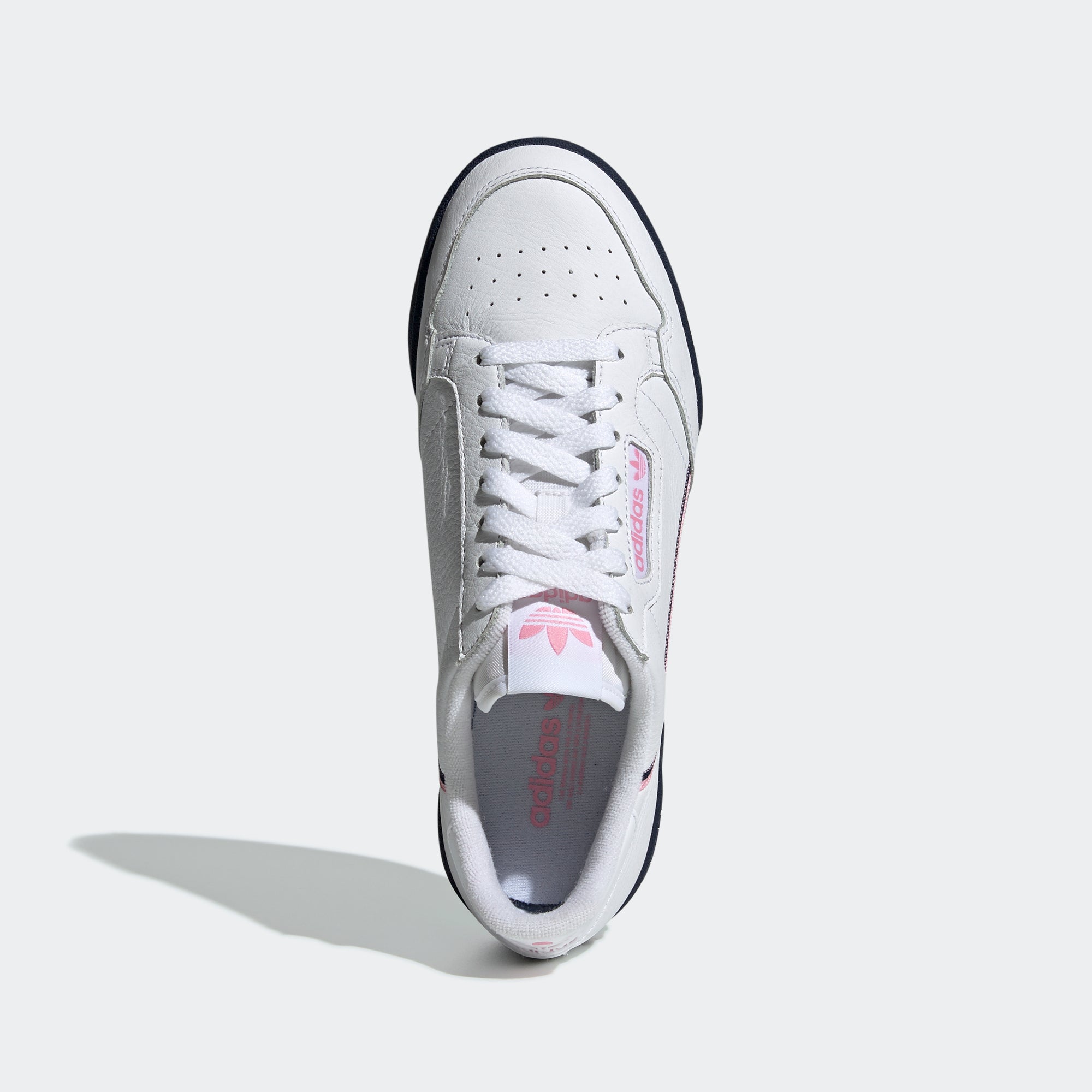 adidas originals white and pink continental 8 sneakers