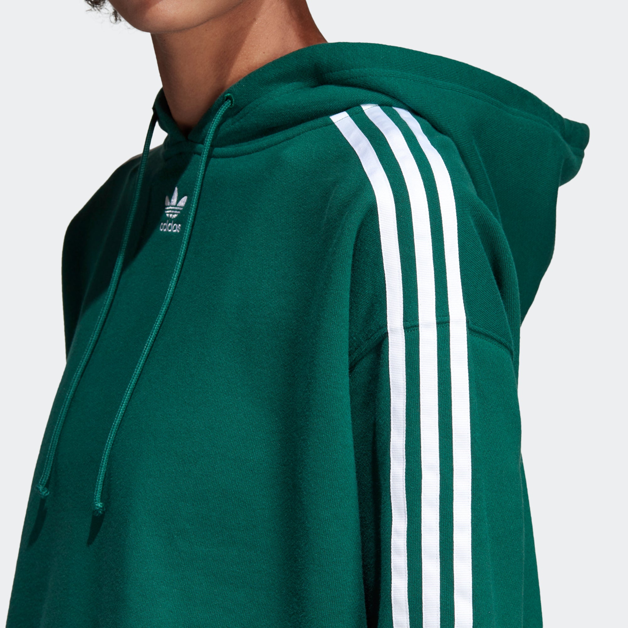 green adidas cropped hoodie