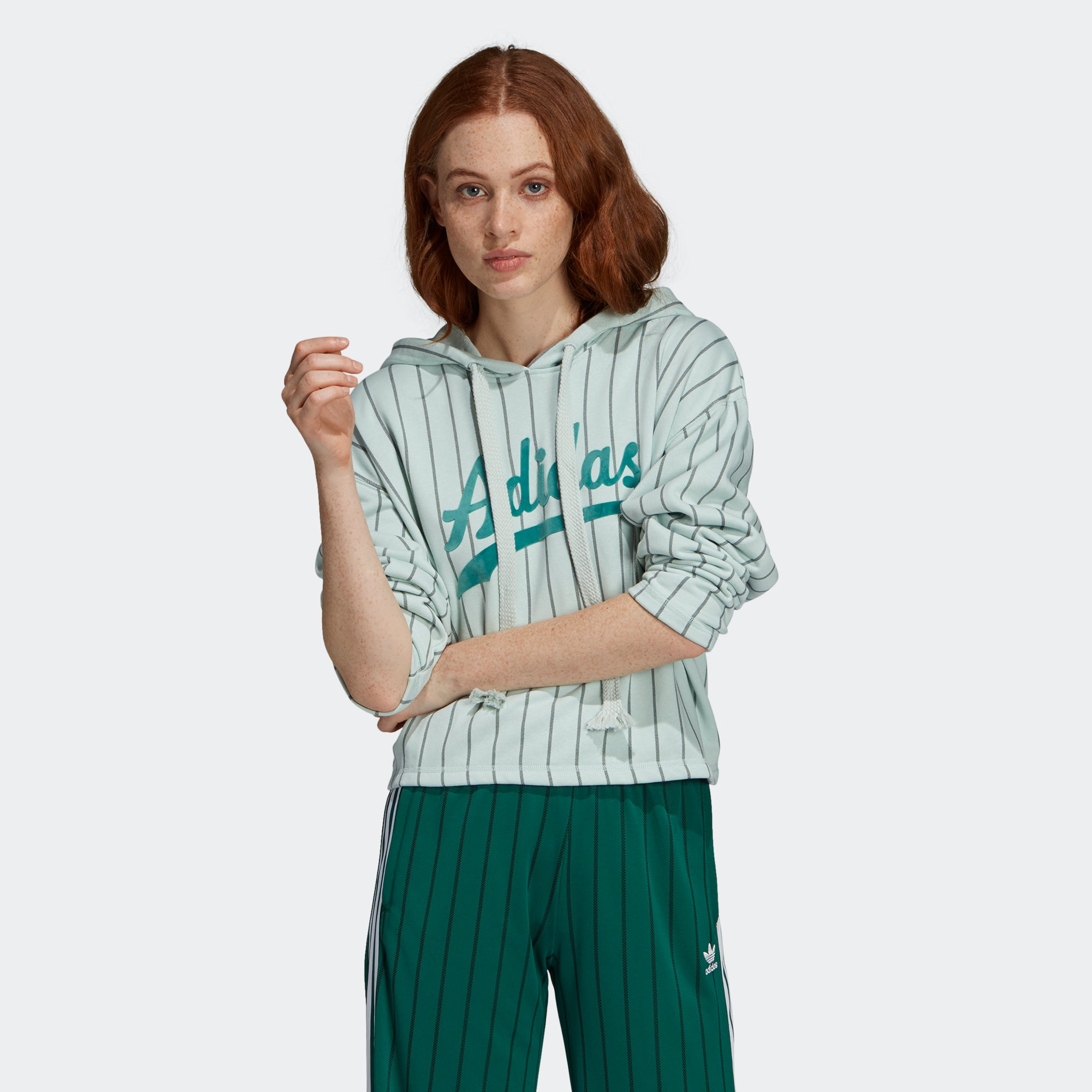 adidas Cropped Hoodie Vapour Green 