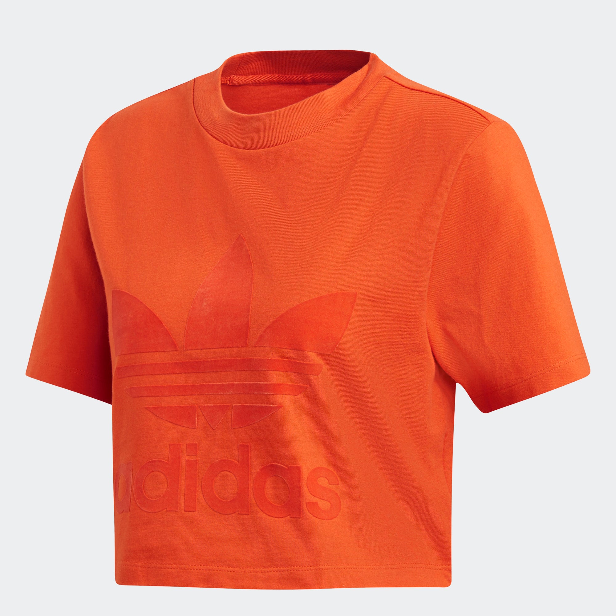 orange adidas shirt womens