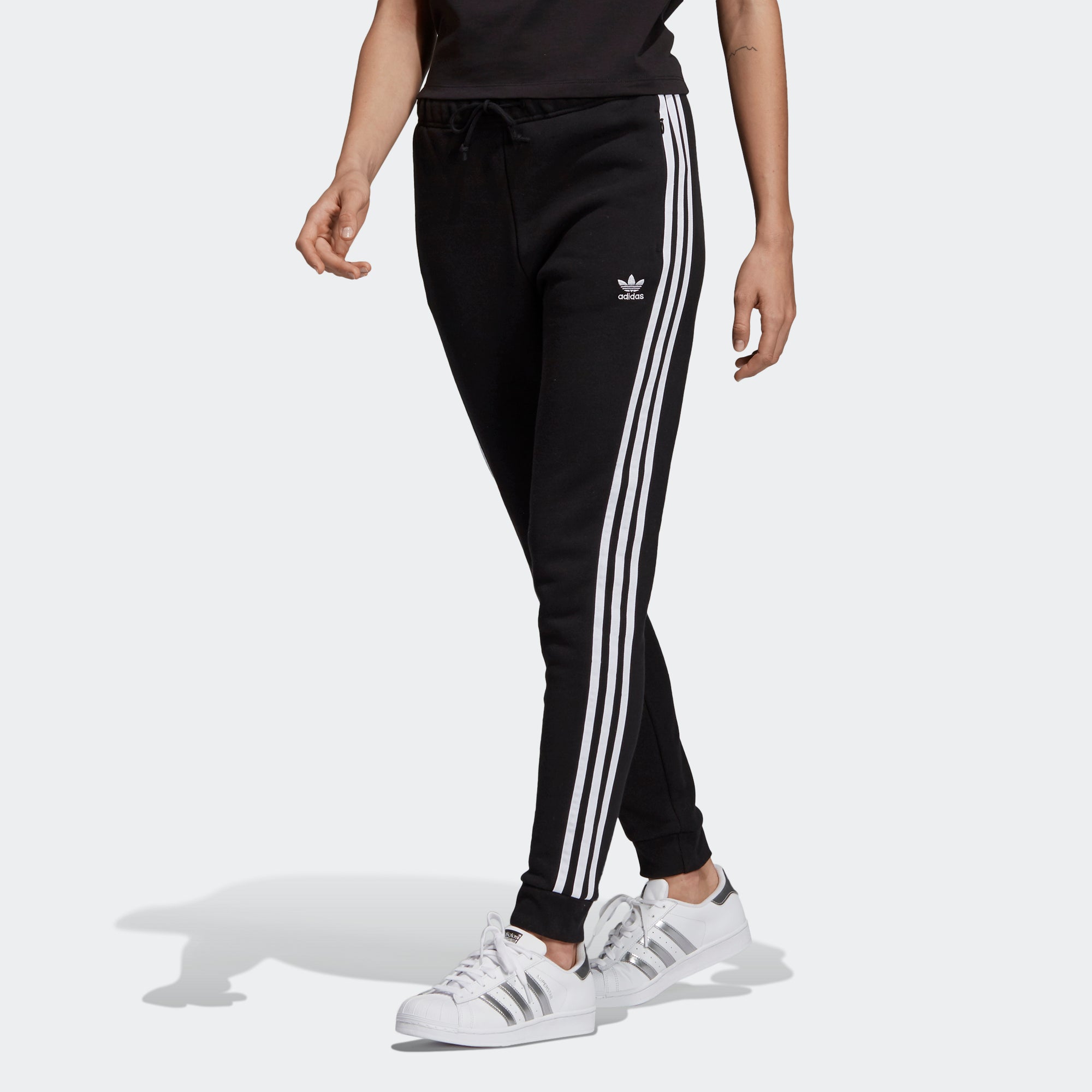 regular cuffed track pants adidas