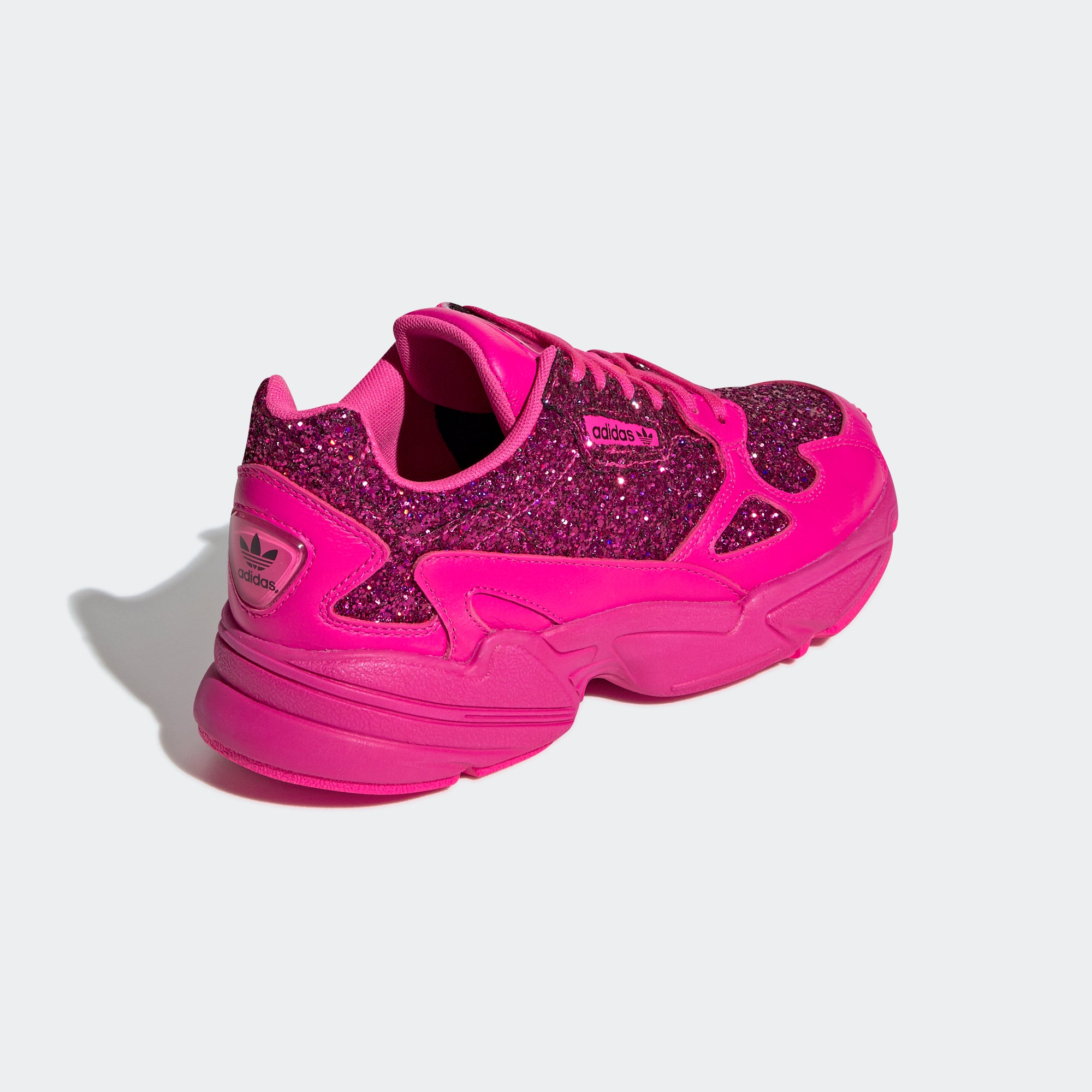 adidas falcon glitter shock pink