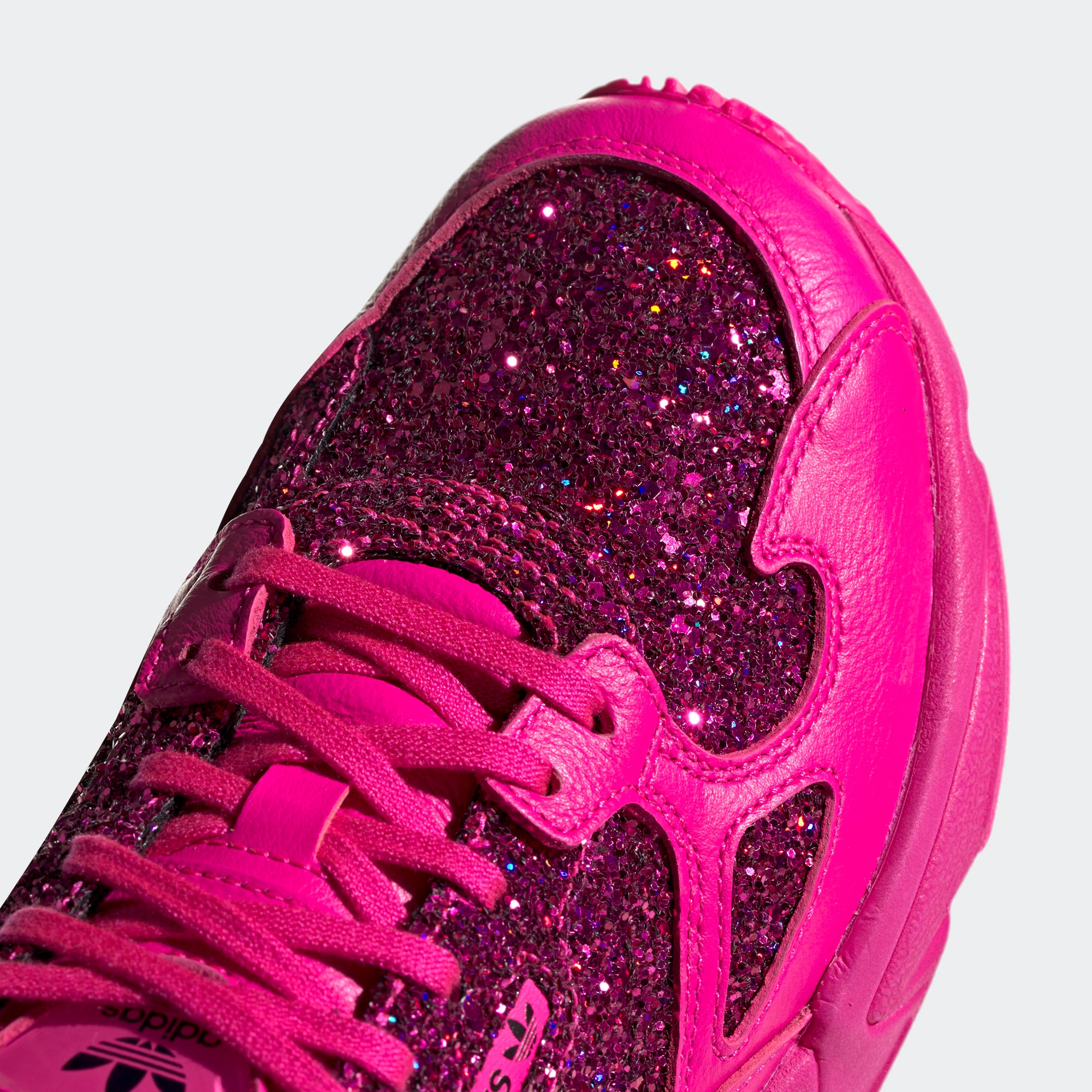 adidas falcon pink glitter