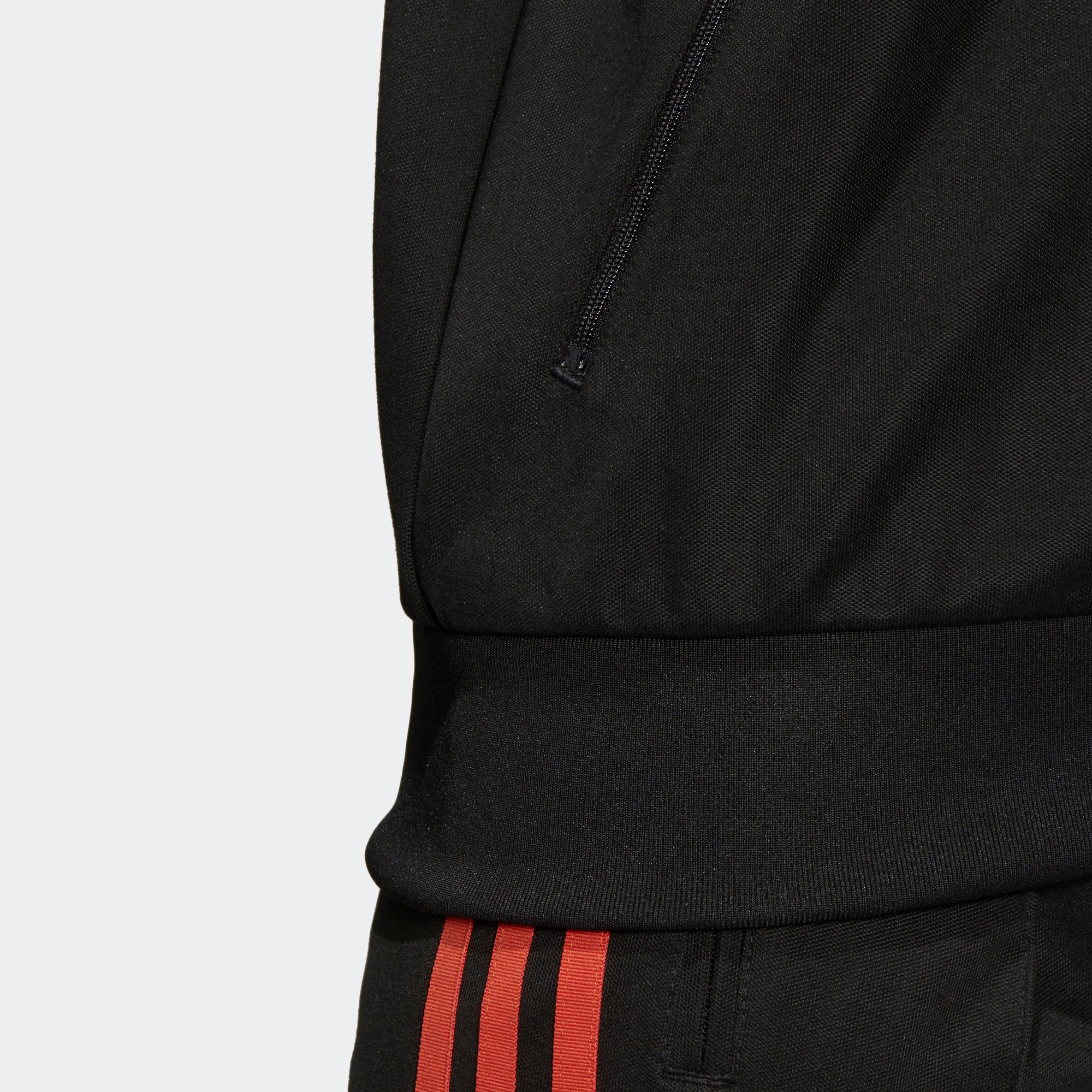 adidas originals sweatshirt in black with orange piping