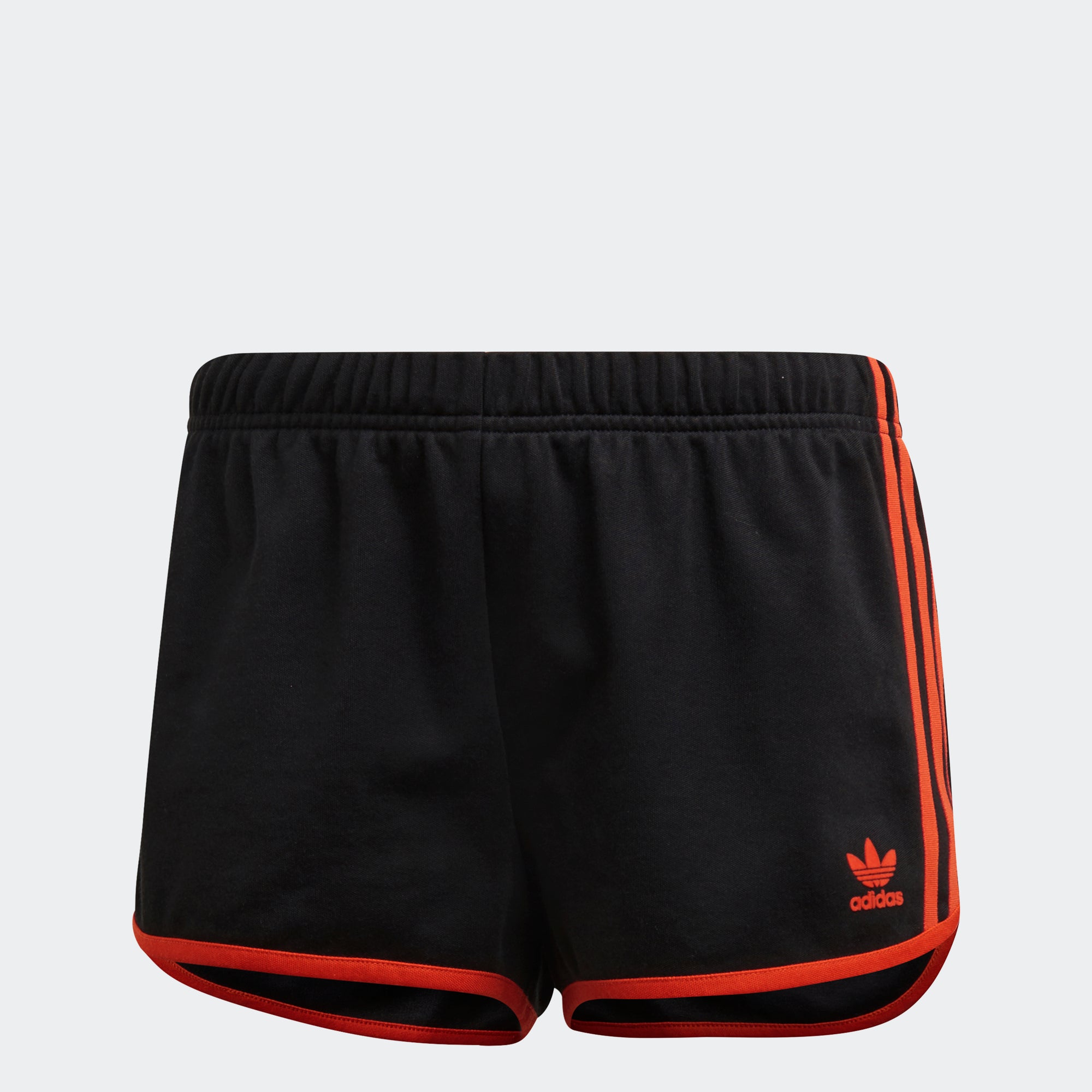 black and orange adidas shorts