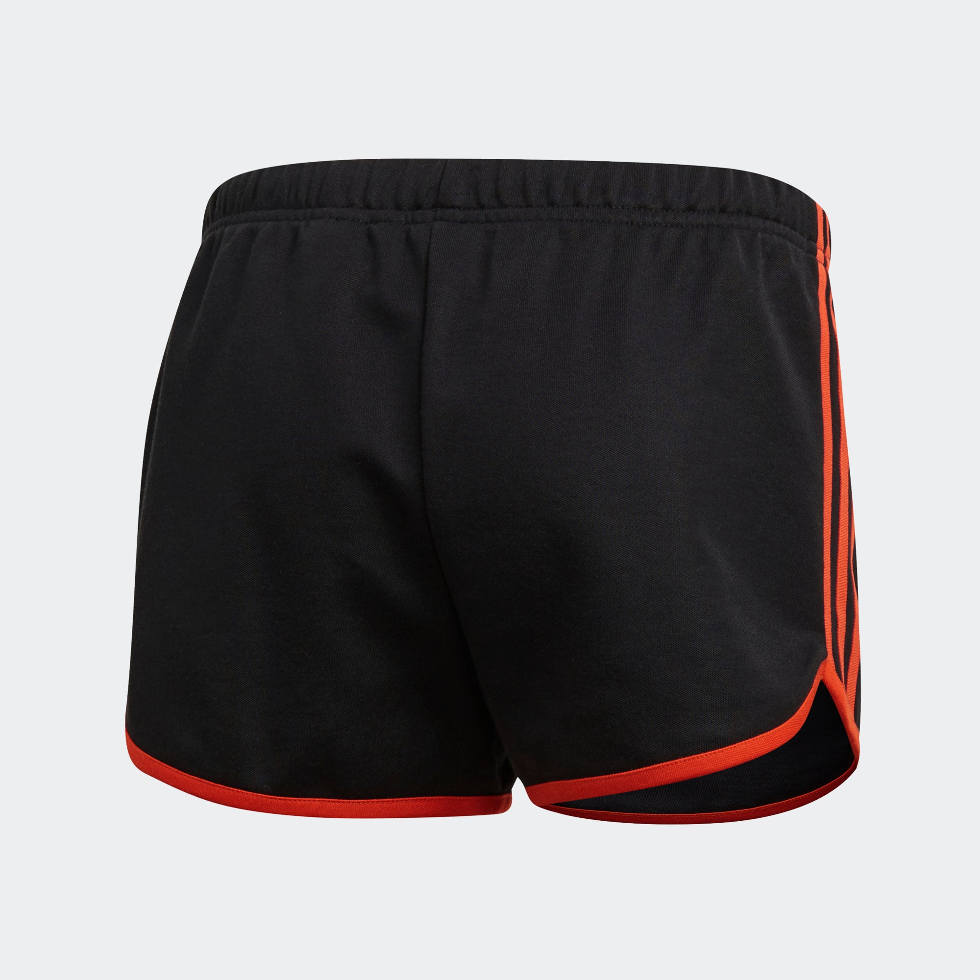 black and orange adidas shorts