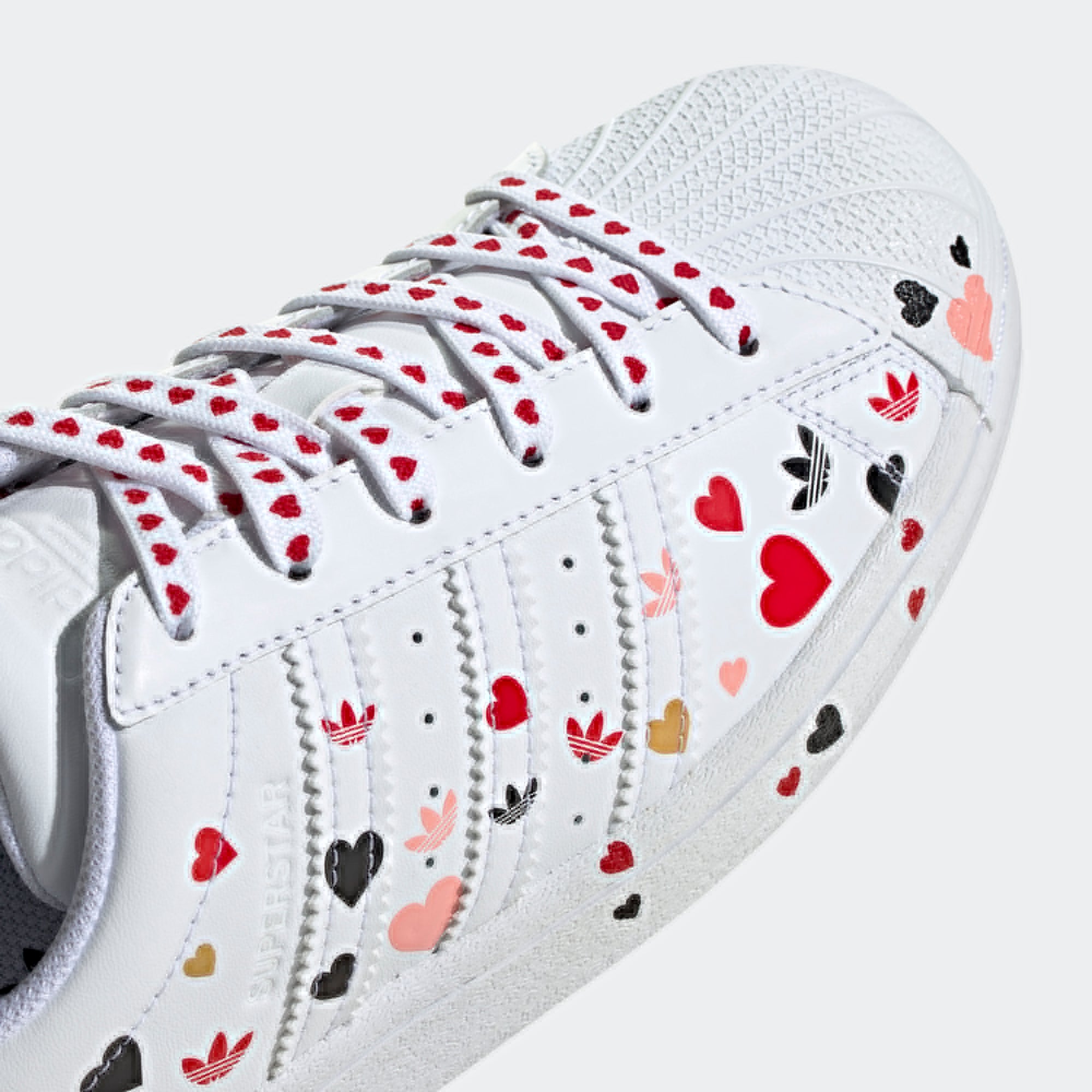 adidas superstar hearts sneakers