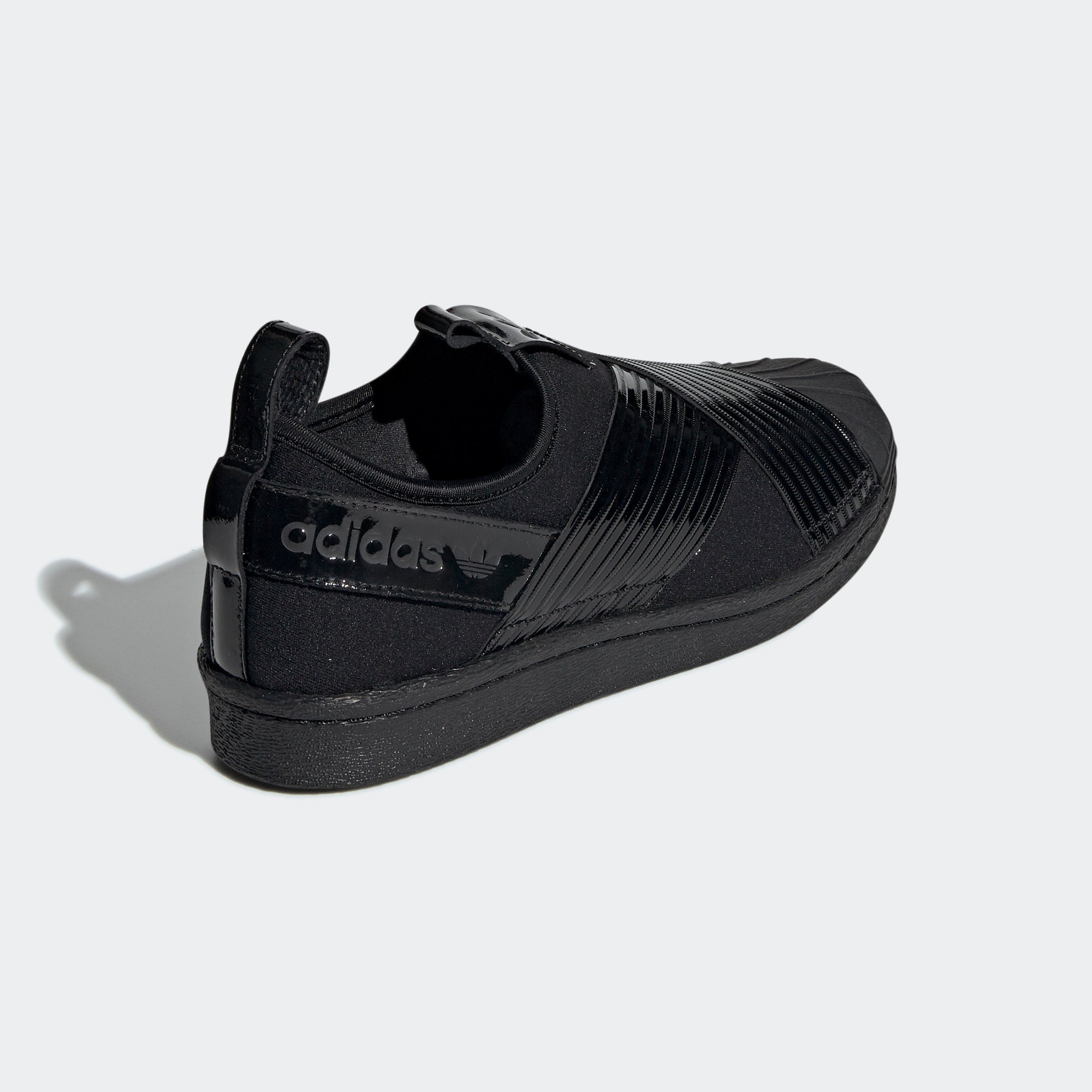 adidas slip on black shoes