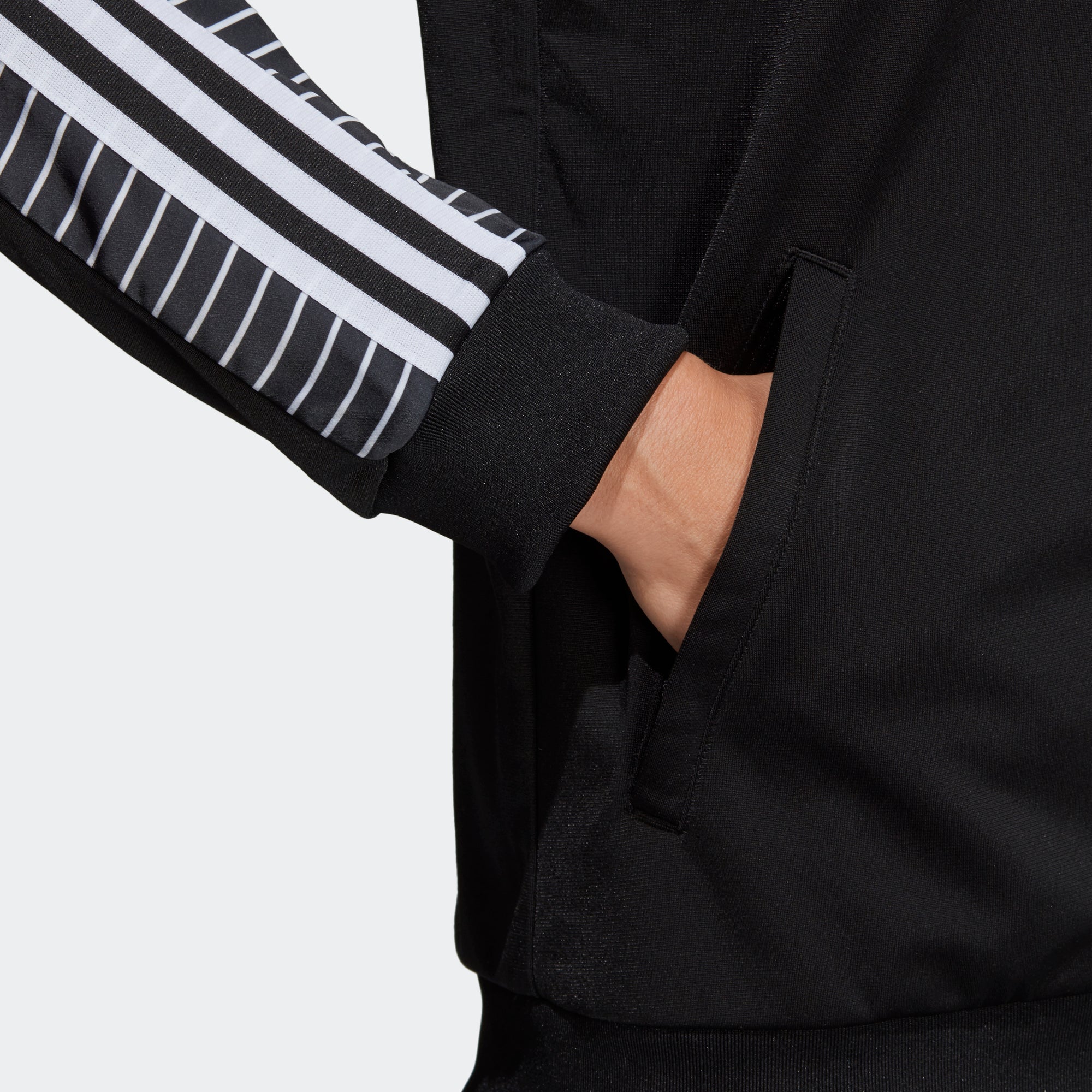 adidas originals track jacket with sleeve stripes