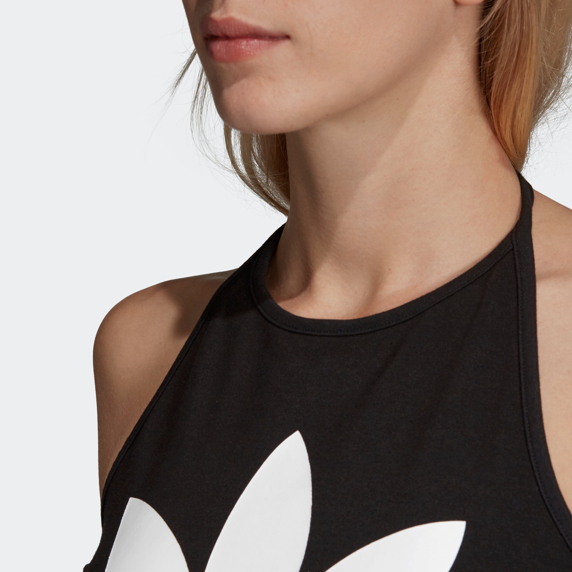 adidas trefoil halter tank top