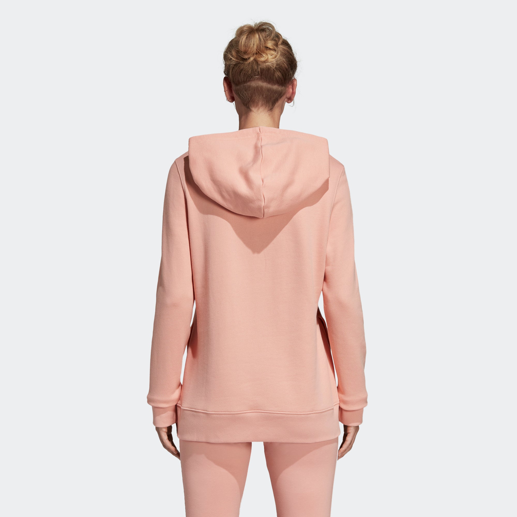 adidas trefoil hoodie dust pink