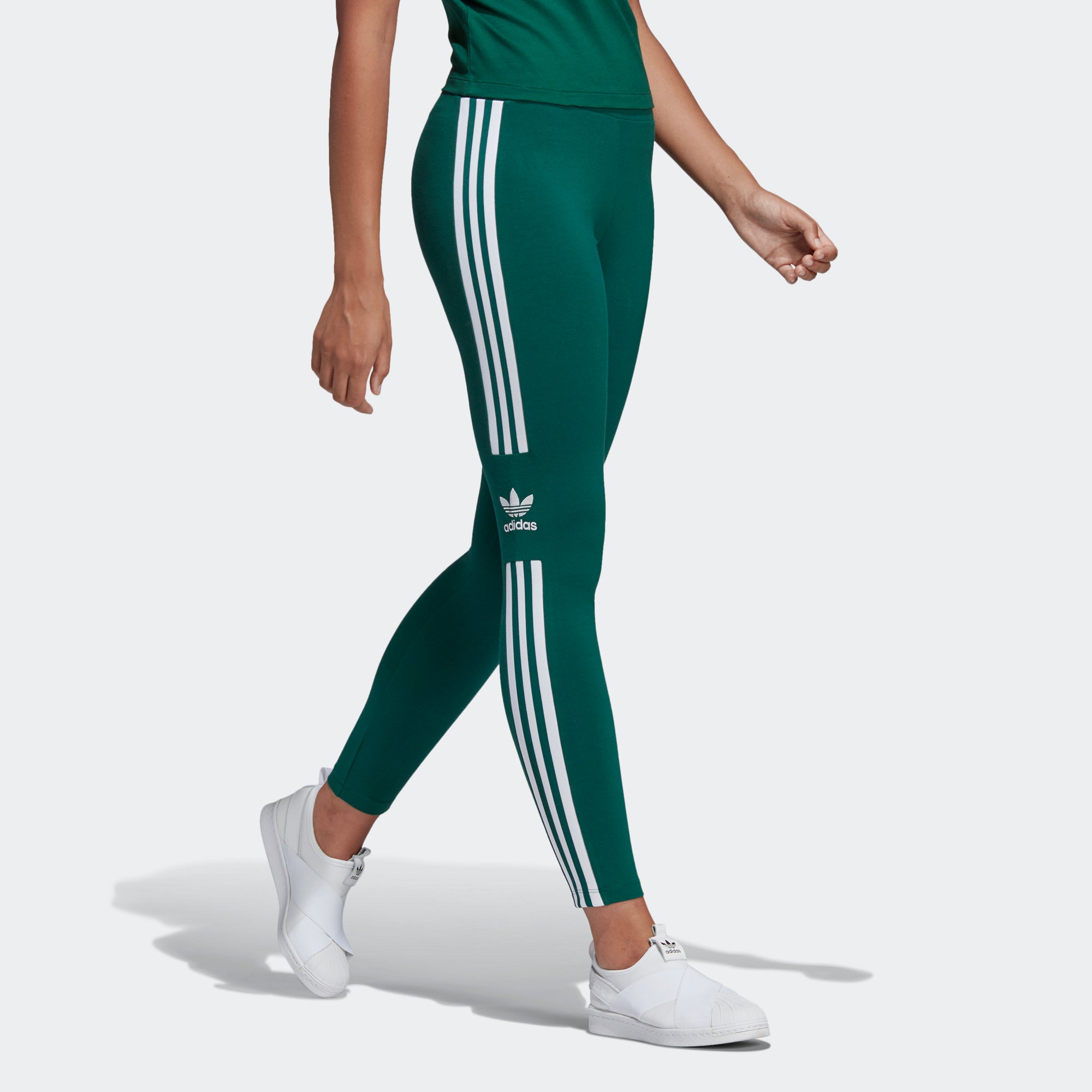 green addidas leggings