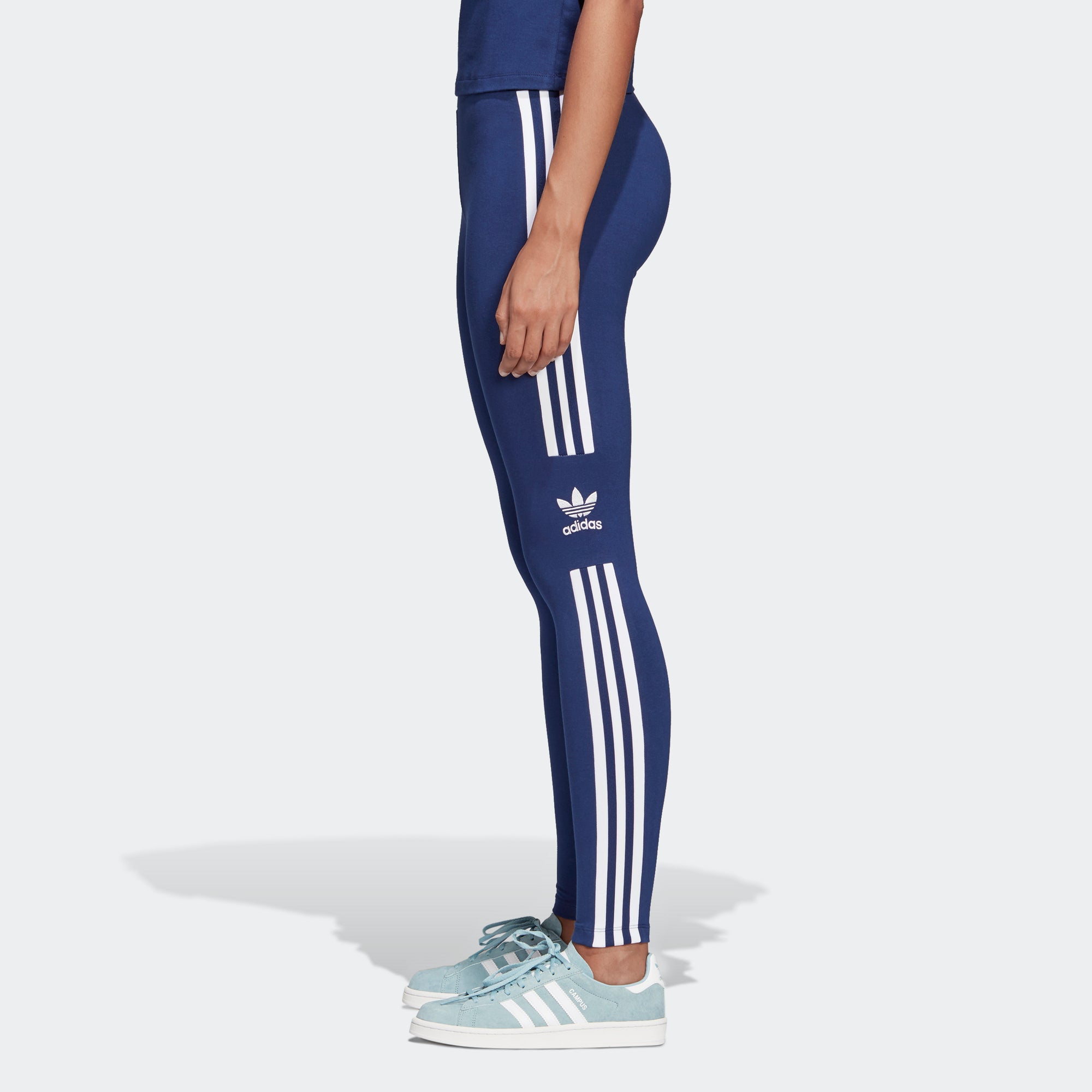 adidas trefoil leggings blue