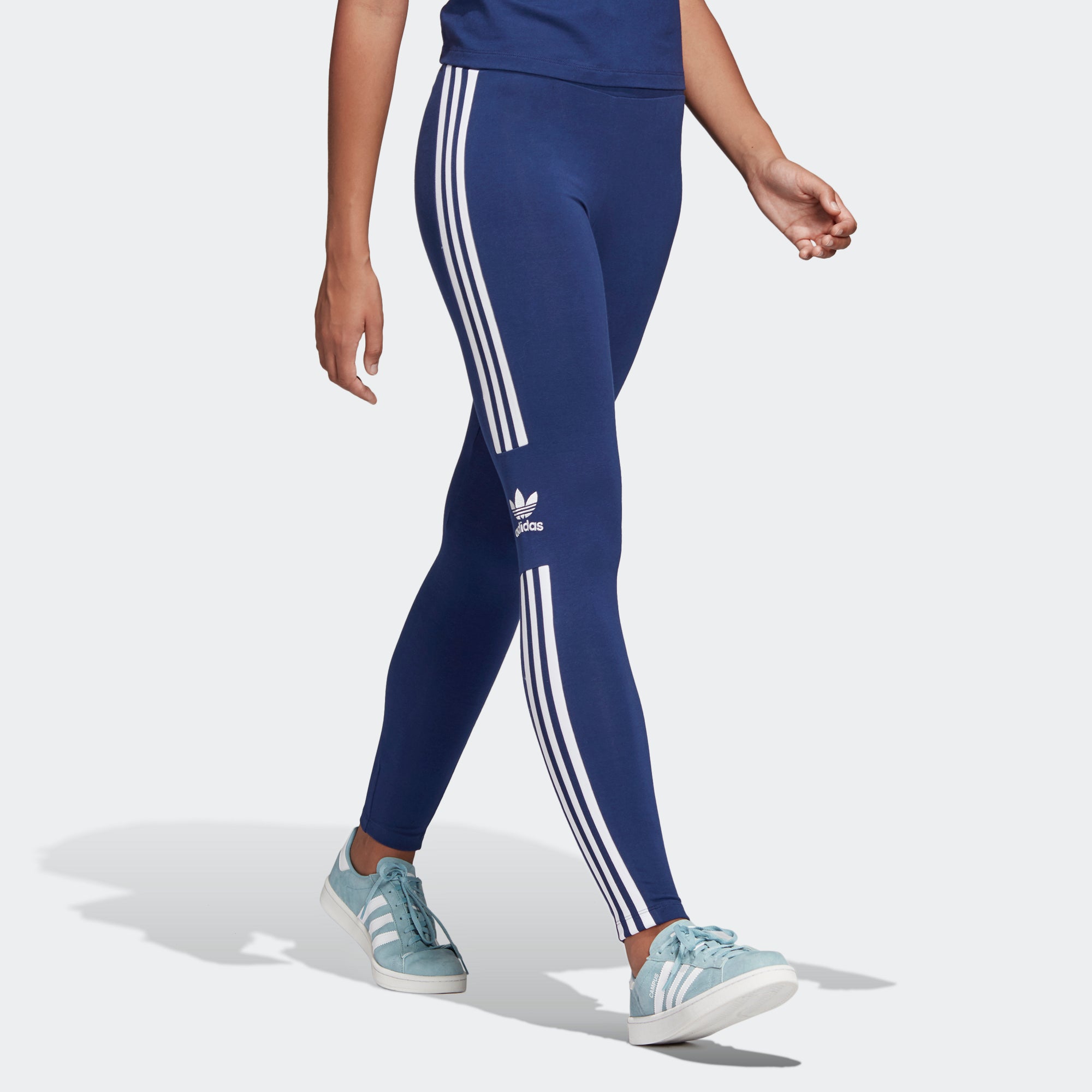 adidas navy trefoil leggings