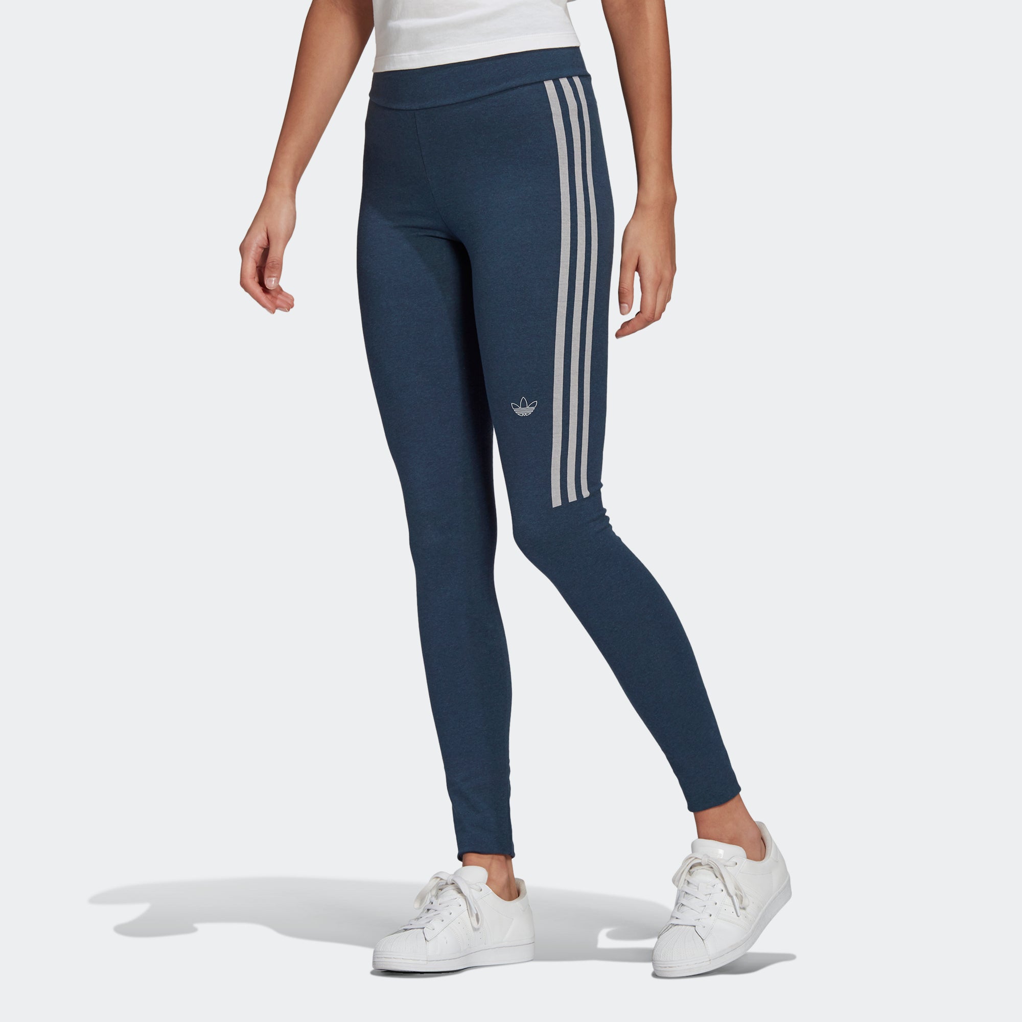 Adidas Originals 3-Stripes Womens Leggings Dark Blue