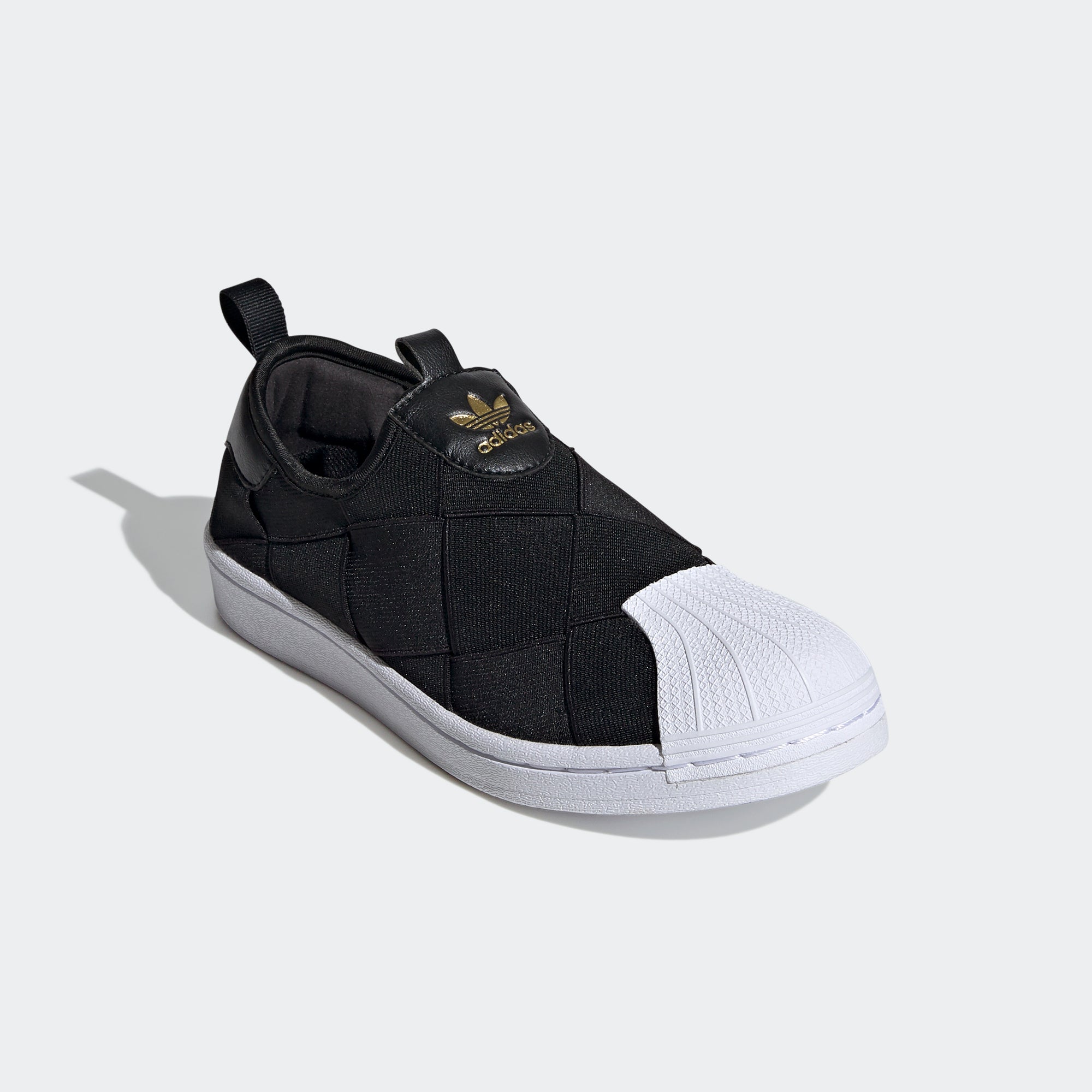 adidas original superstar slip on black