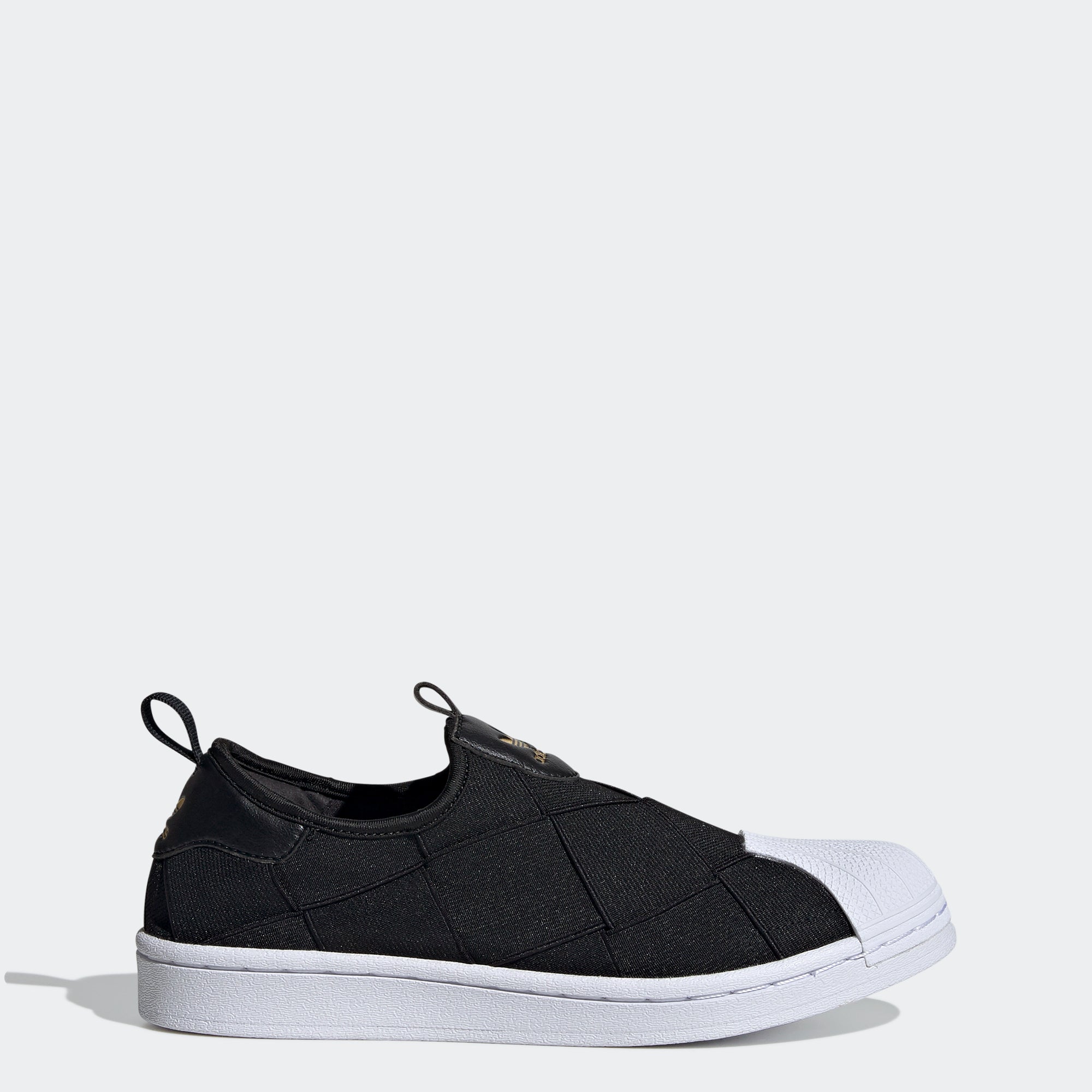 adidas superstar slip on womens black and white