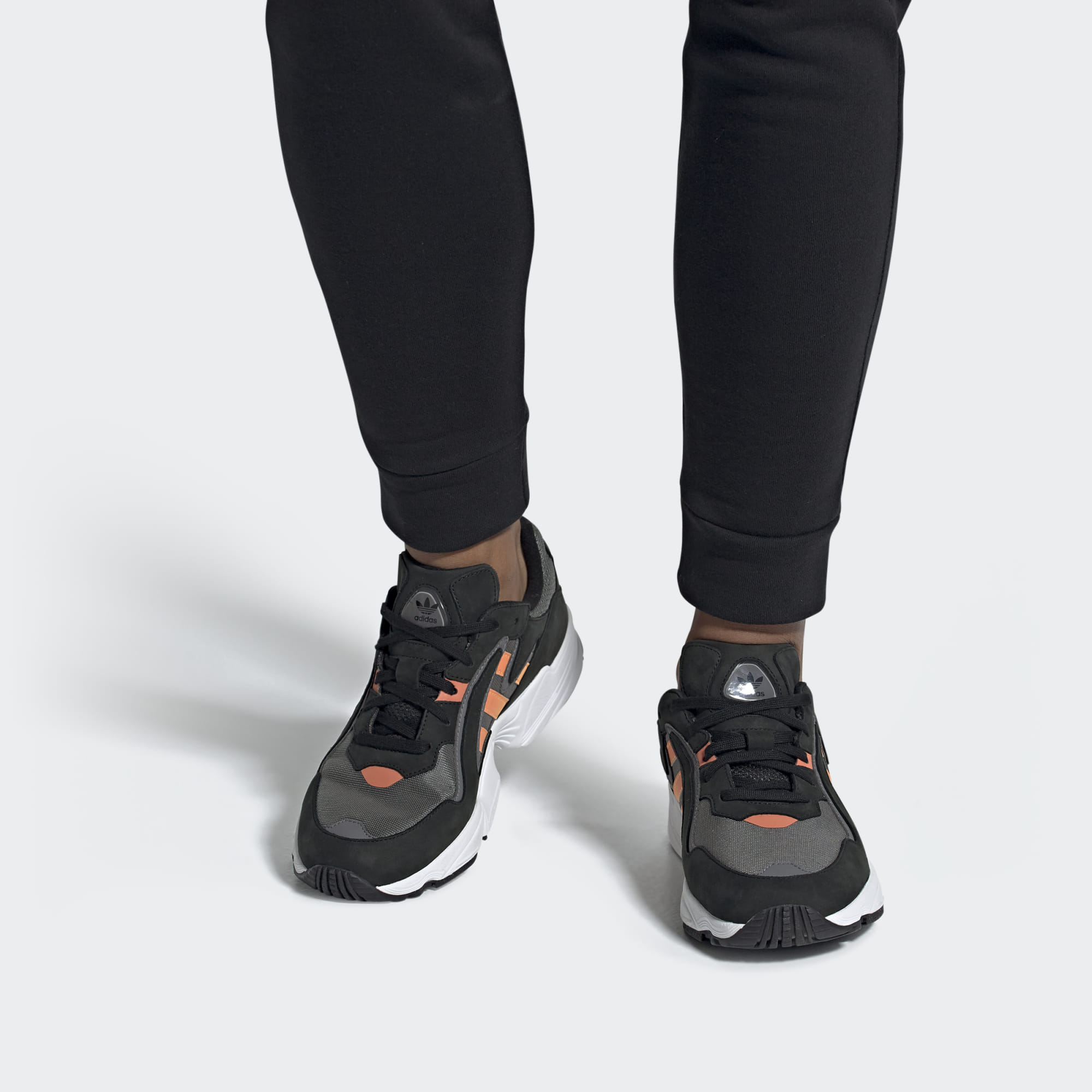 adidas Yung-96 Chasm Shoes Black Orange 