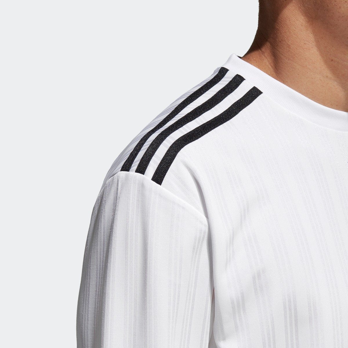 adidas originals adicolor long sleeve football jersey in white cw1225